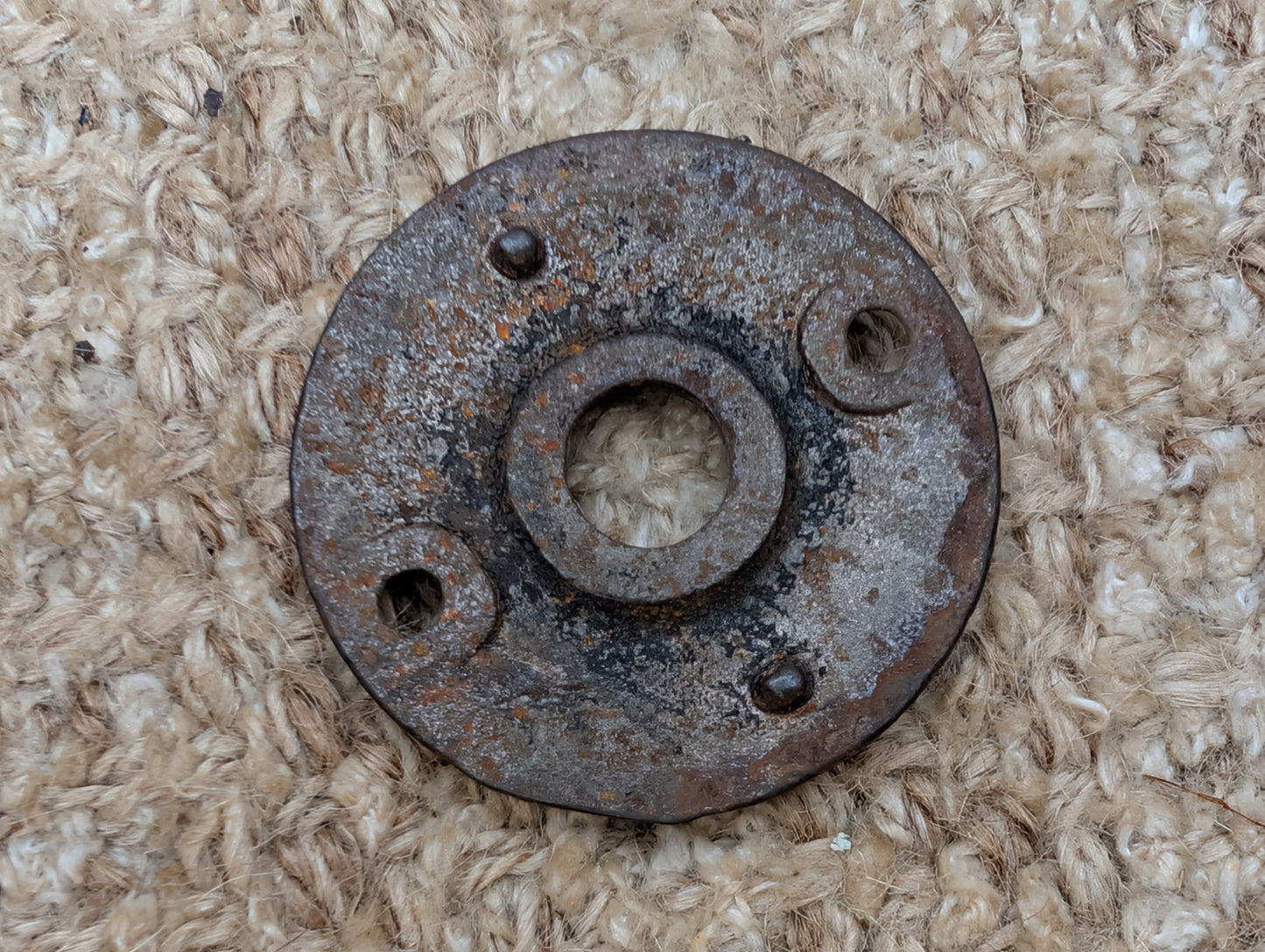 1 7/8" Antique Cast Iron Rosette Escutcheon For Door Knob