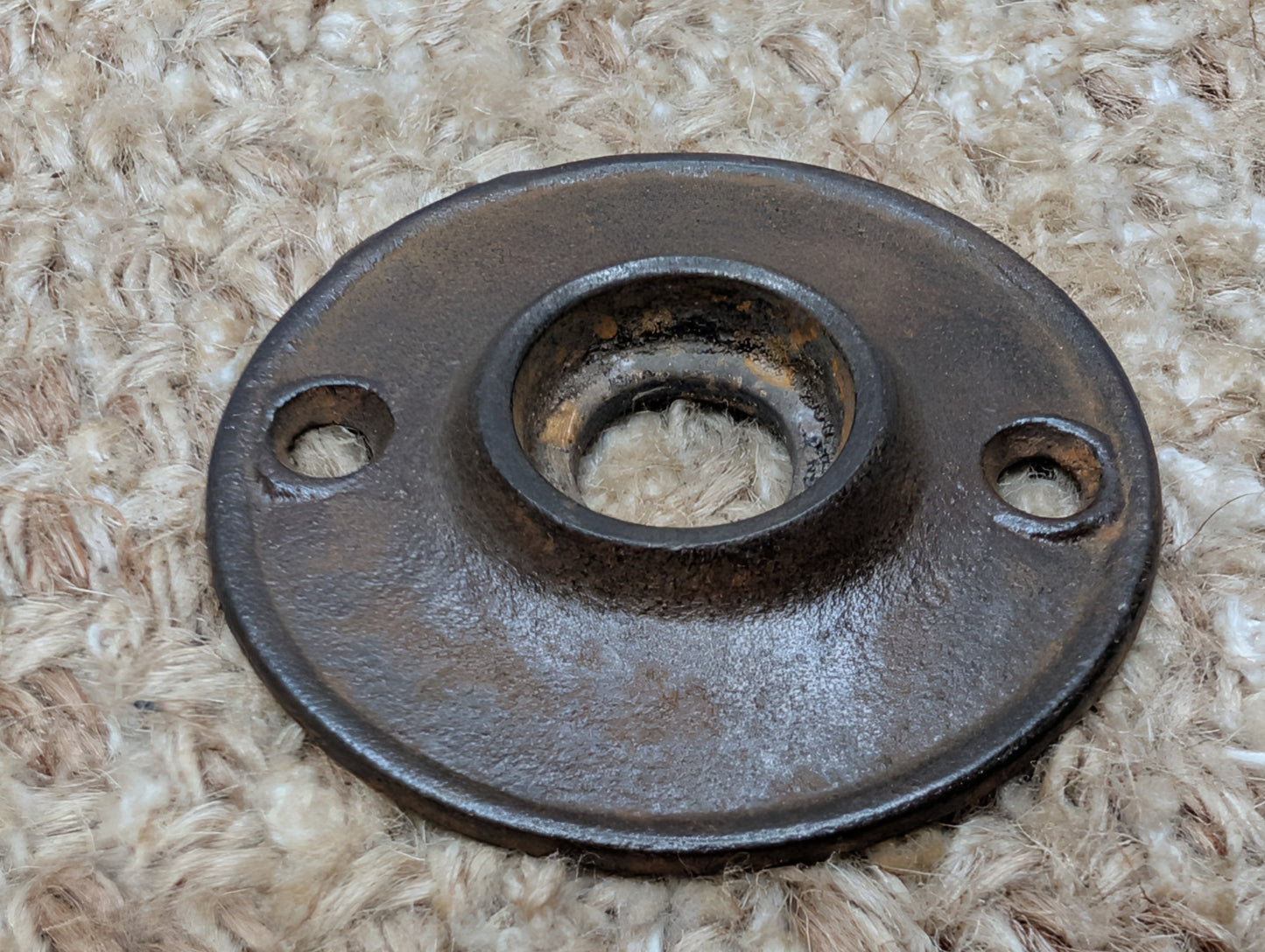 1 7/8" Antique Cast Iron Rosette Escutcheon For Door Knob