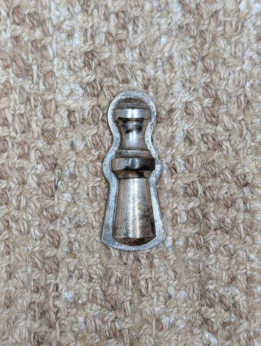 Antique Nickel Plated Brass Key Hole Cover Escutcheon With Swinging Cover