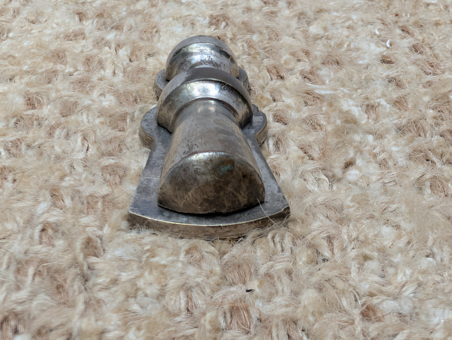 Antique Nickel Plated Brass Key Hole Cover Escutcheon With Swinging Cover