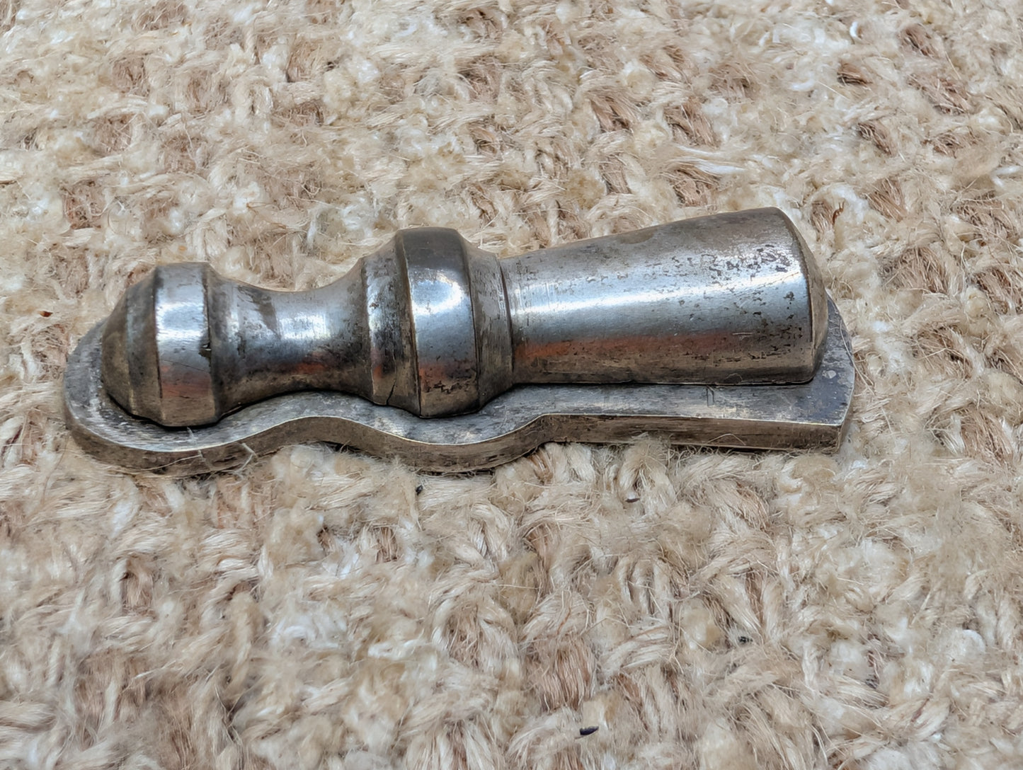 Antique Nickel Plated Brass Key Hole Cover Escutcheon With Swinging Cover