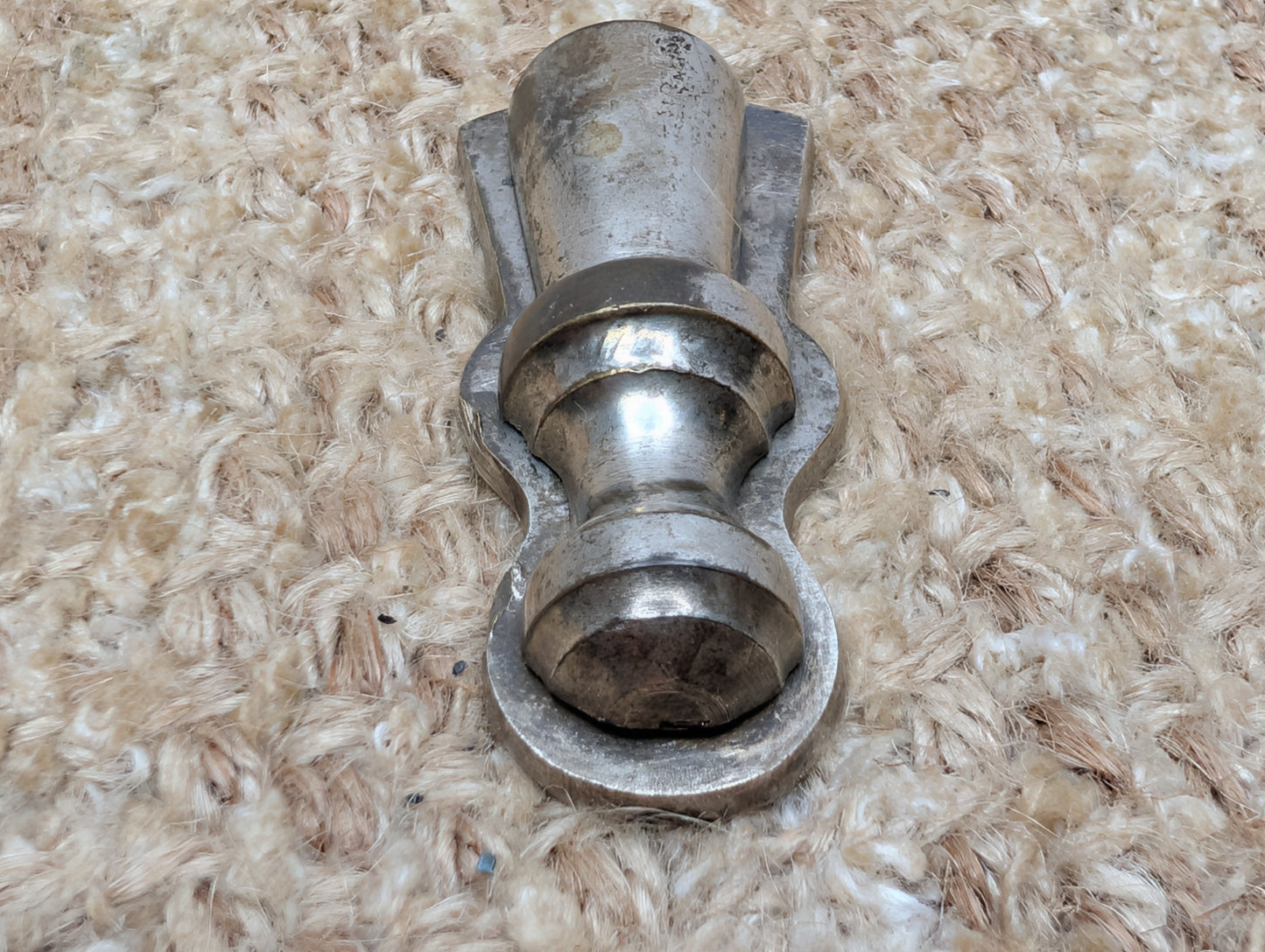 Antique Nickel Plated Brass Key Hole Cover Escutcheon With Swinging Cover