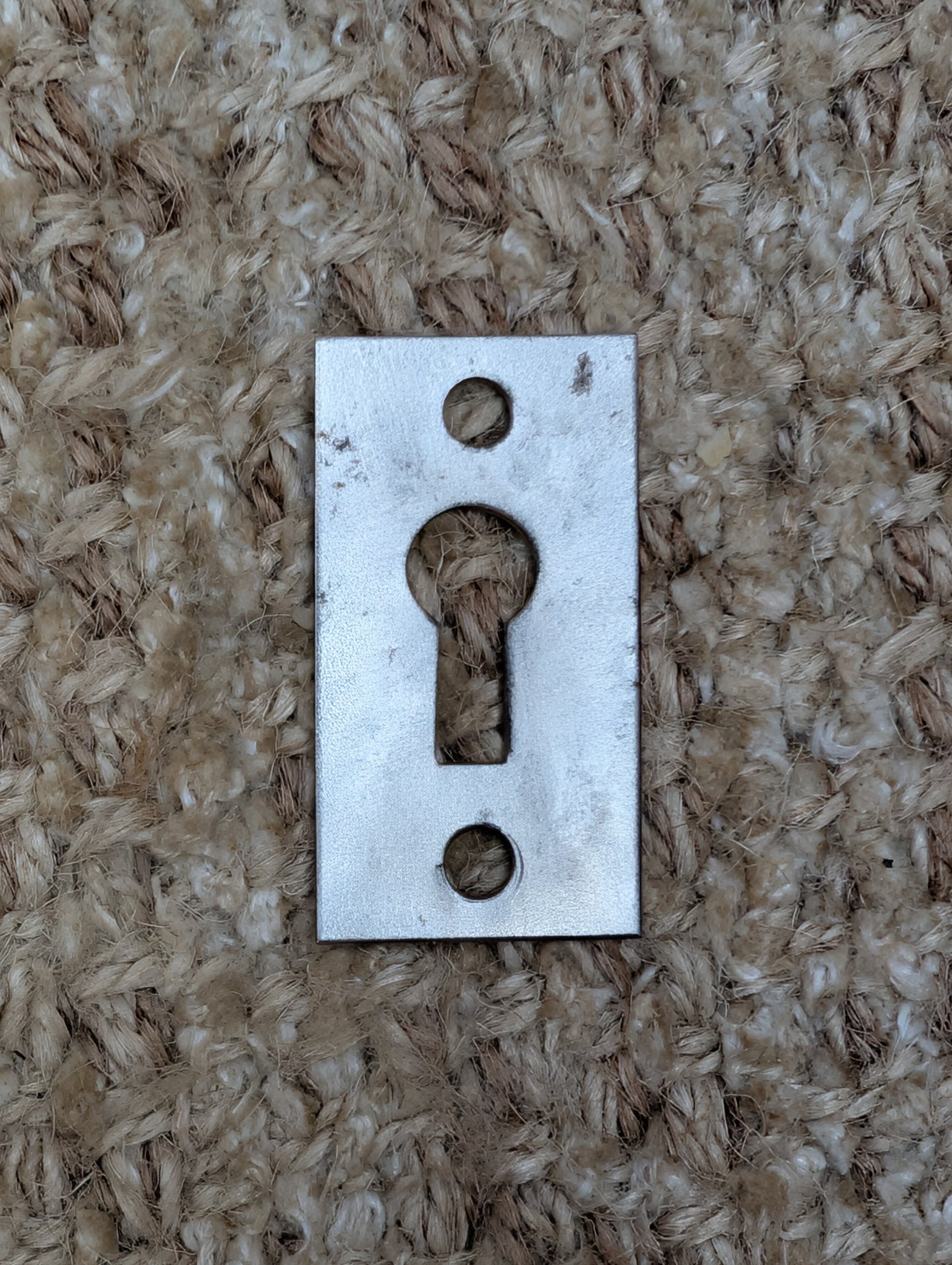 7/8" x 1  11/16" Antique Steel Key Hole Cover Escutcheon Door Hardware