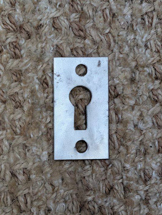 7/8" x 1  11/16" Antique Steel Key Hole Cover Escutcheon Door Hardware