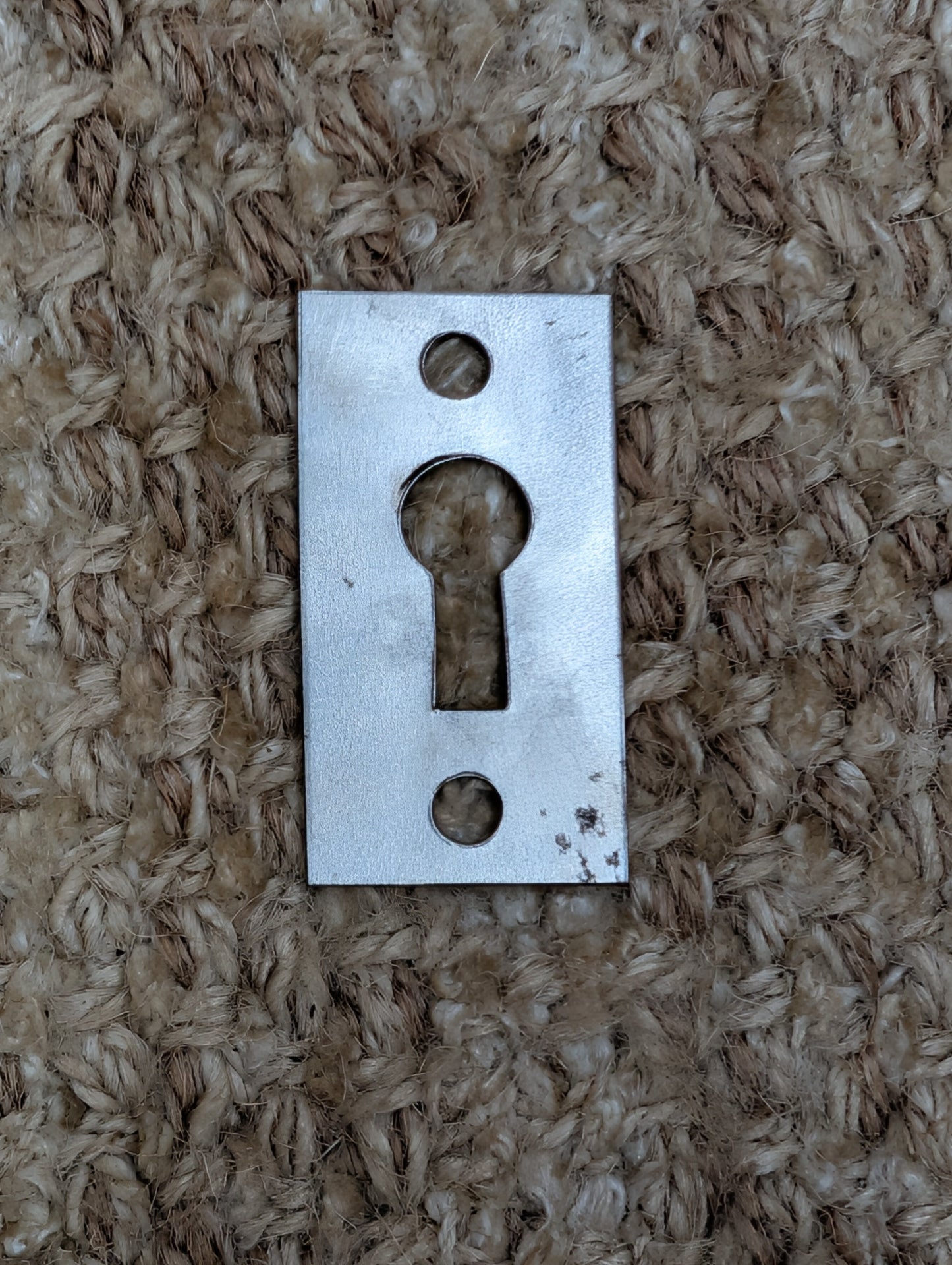 7/8" x 1  11/16" Antique Steel Key Hole Cover Escutcheon Door Hardware