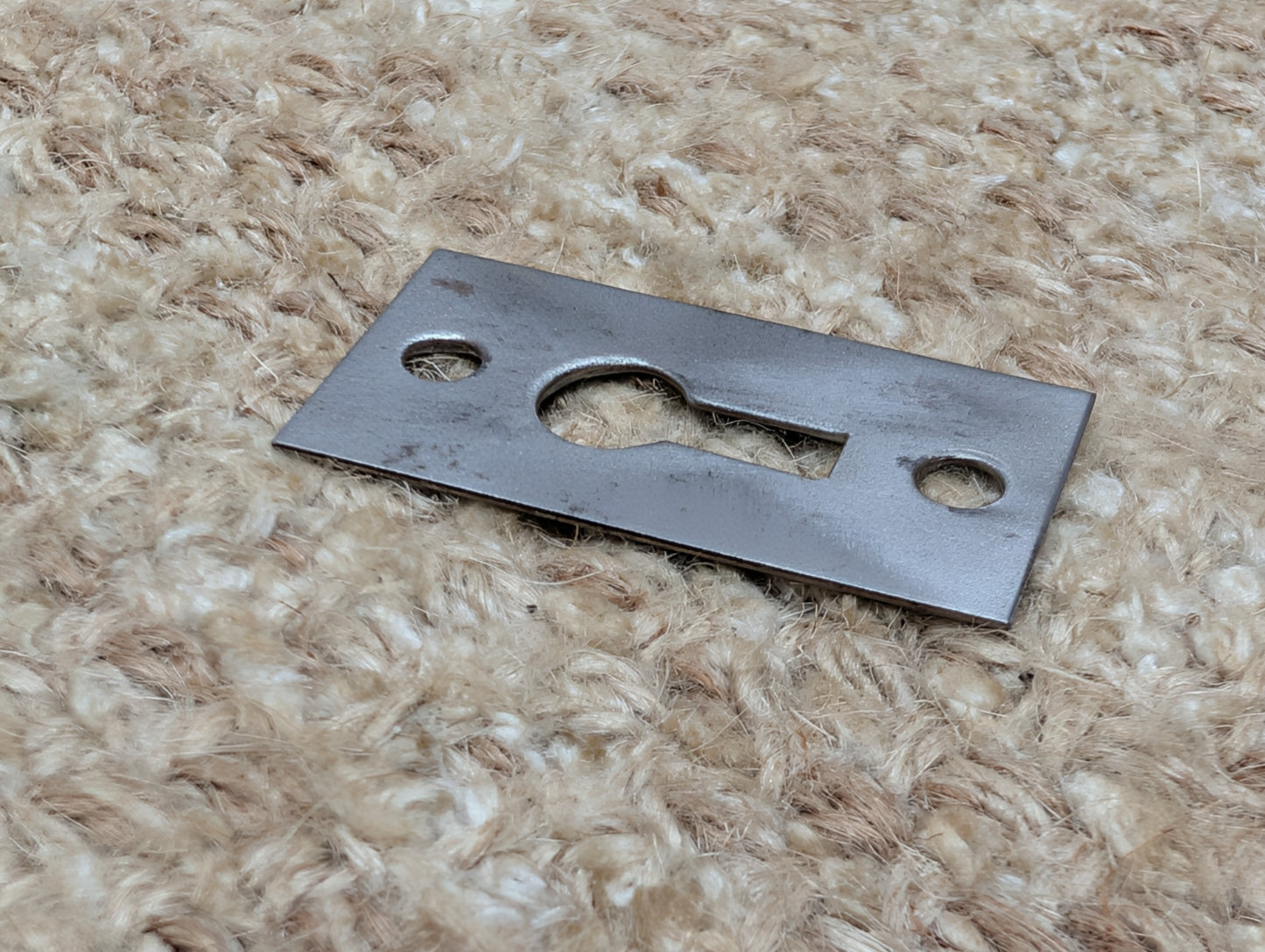7/8" x 1  11/16" Antique Steel Key Hole Cover Escutcheon Door Hardware