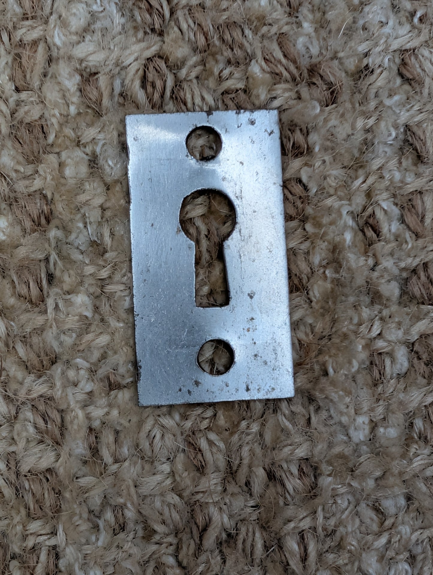 7/8" x 1  11/16" Antique Steel Key Hole Cover Escutcheon Door Hardware