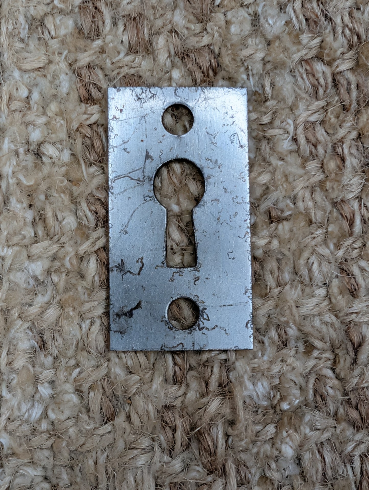 7/8" x 1  11/16" Antique Steel Key Hole Cover Escutcheon Door Hardware