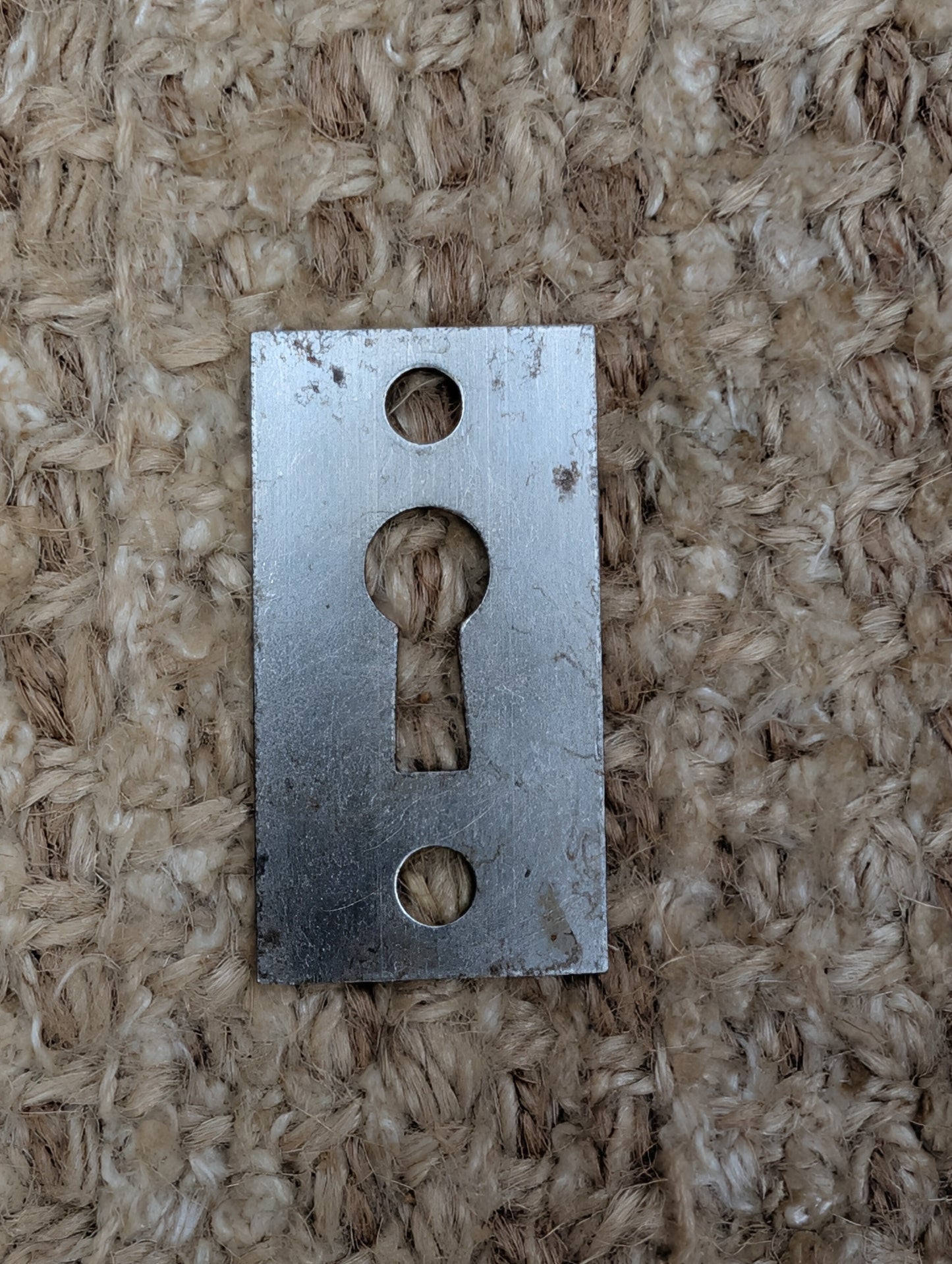 7/8" x 1  11/16" Antique Steel Key Hole Cover Escutcheon Door Hardware