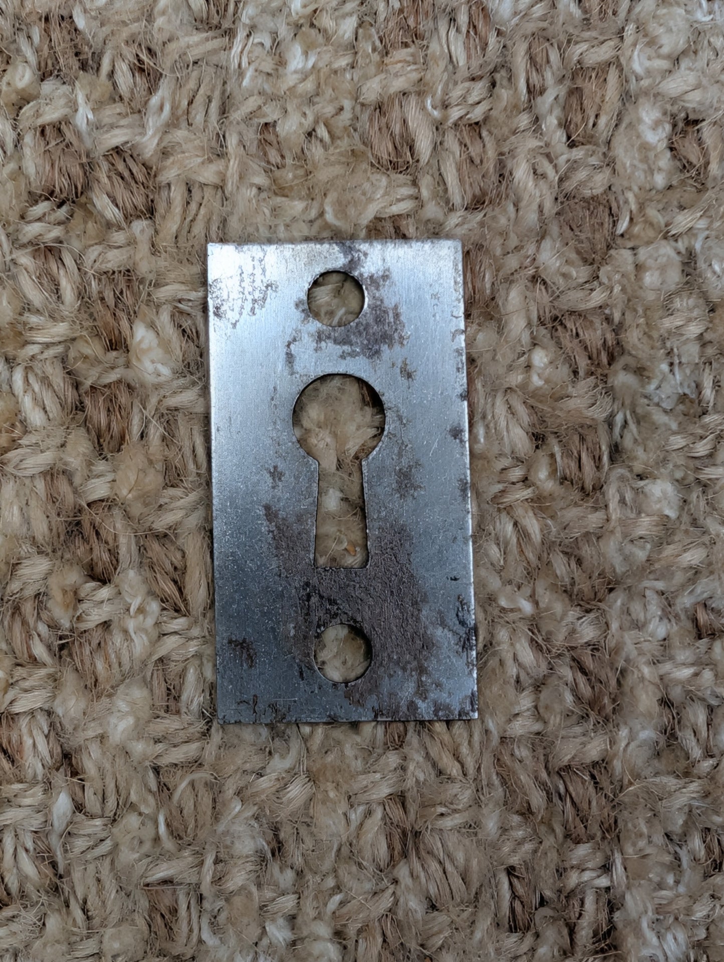 7/8" x 1  11/16" Antique Steel Key Hole Cover Escutcheon Door Hardware