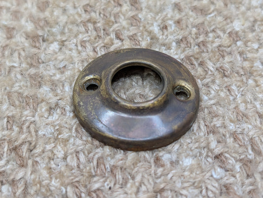 1 3/4" Antique Stamped Brass Rosette Escutcheon For Door Knob