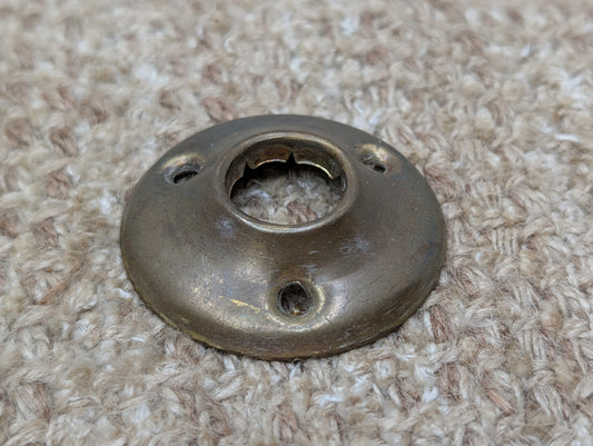 2" Antique Stamped Brass Rosette Escutcheon For Door Knob