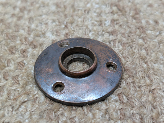 2" Antique Cast Brass Rosette Escutcheon For Door Knob