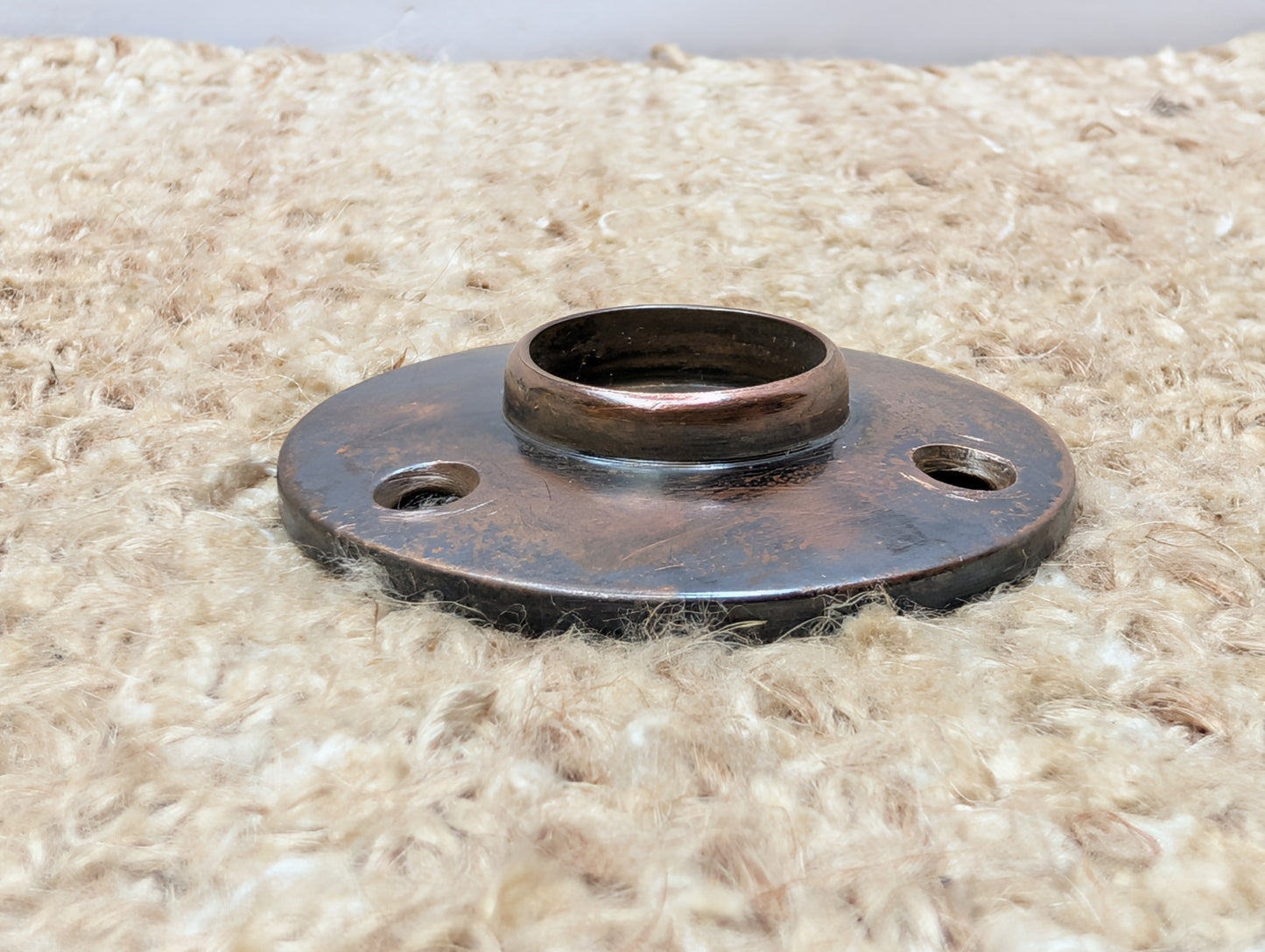 2" Antique Cast Brass Rosette Escutcheon For Door Knob
