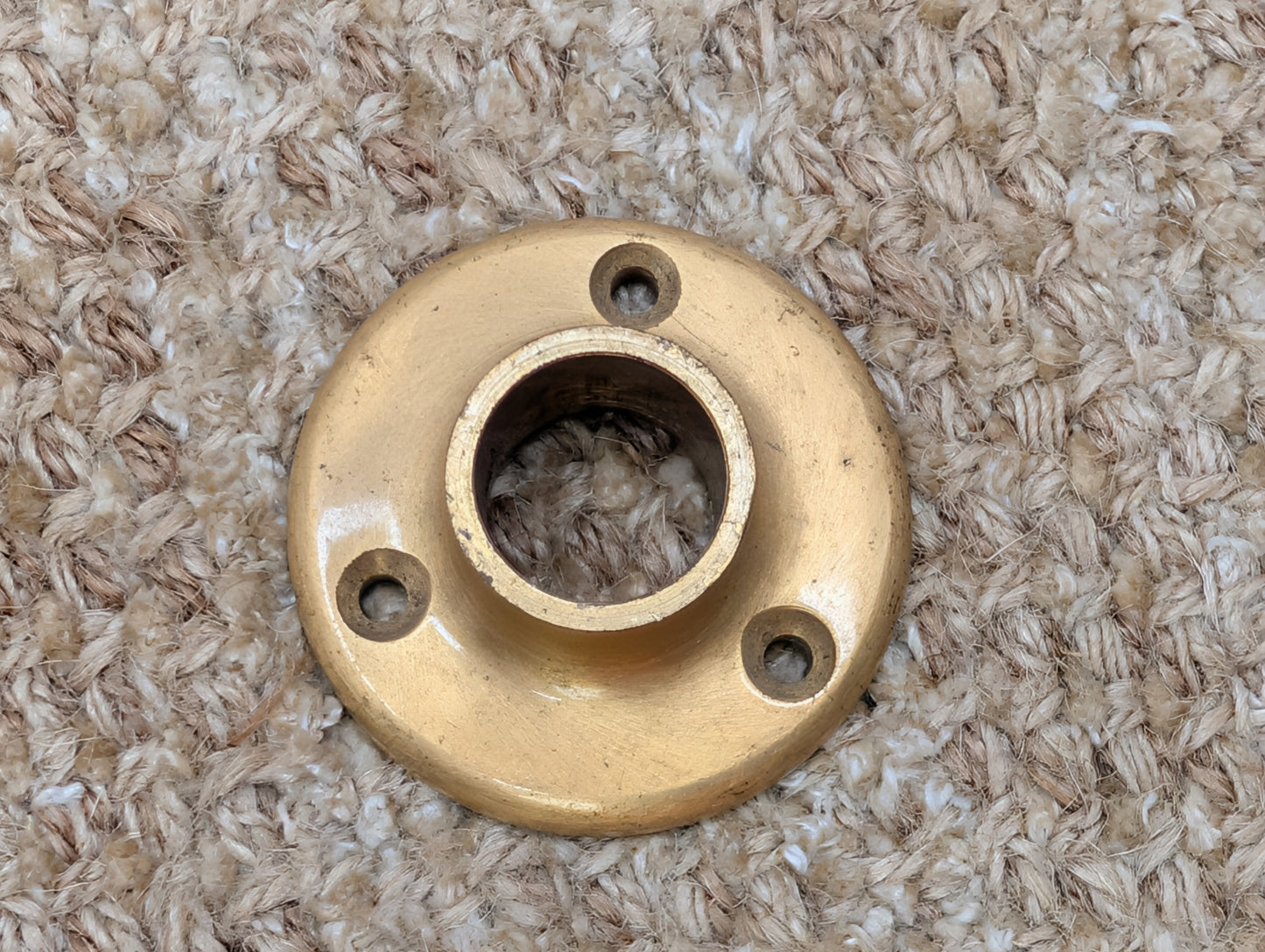 2" Antique Cast Brass Rosette Escutcheon For Door Knob #1118