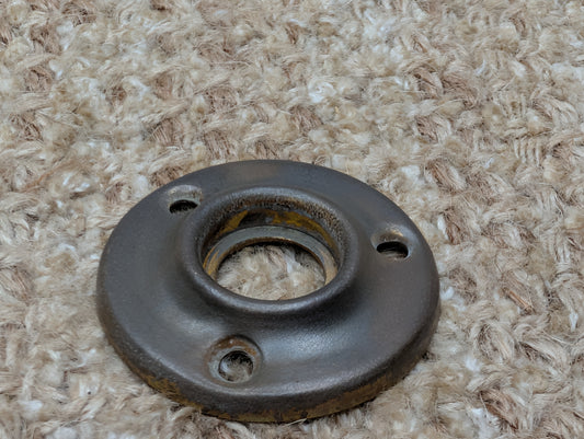 1  11/16" Antique Stamped Brass Rosette Escutcheon For Door Knob