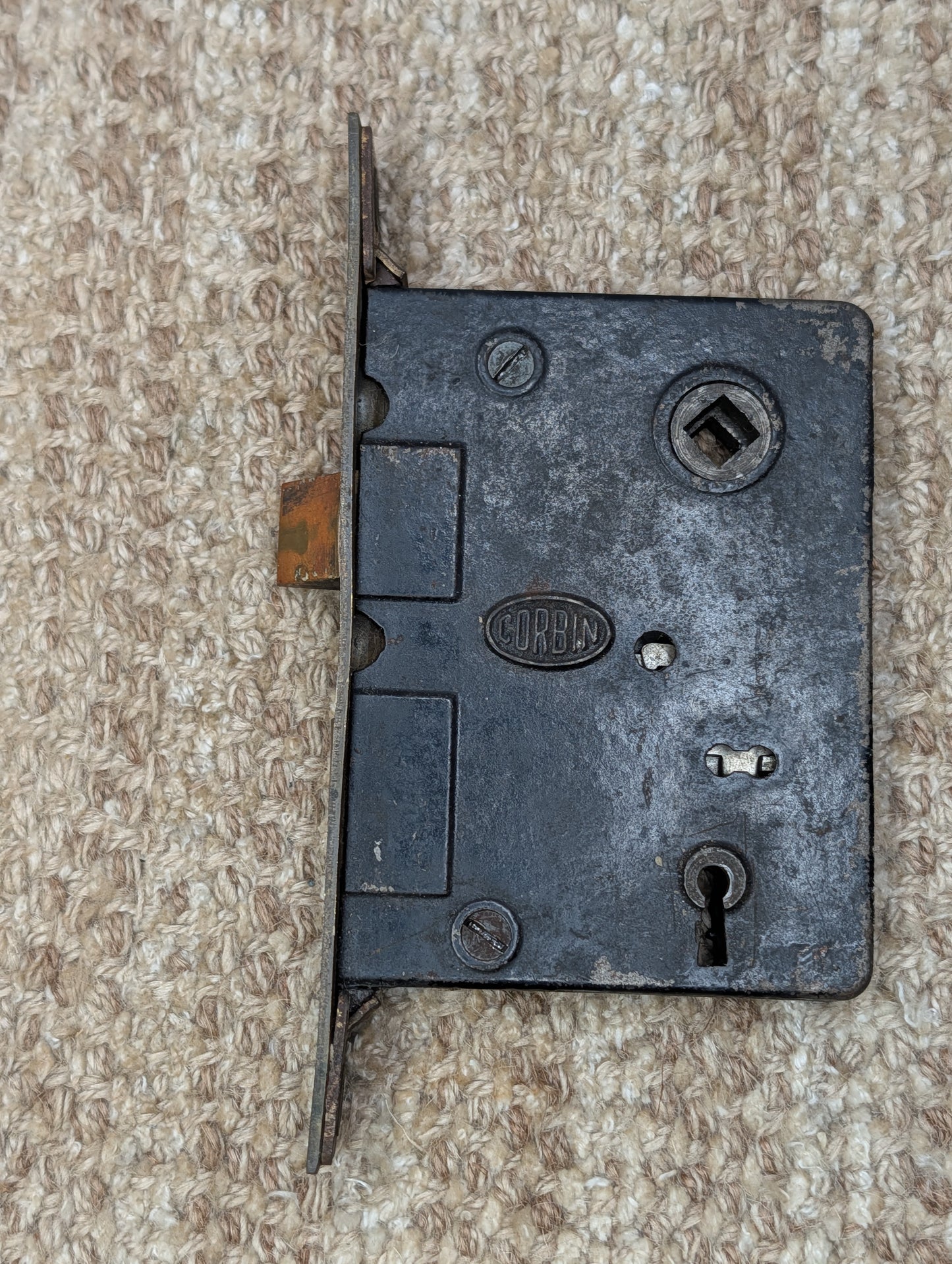 Antique Corbin Exterior Mortise Lock Door Hardware #1251