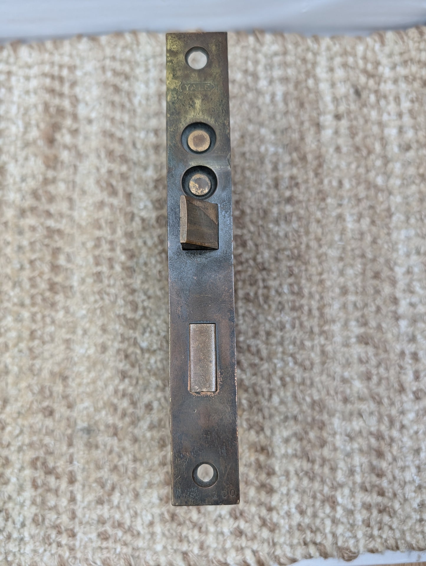 Antique Yale Exterior Mortise Lock Door Hardware #74011 With Key