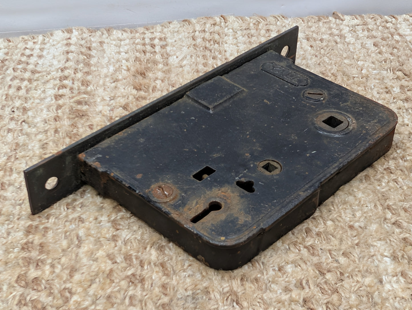 Antique Yale Exterior Mortise Lock Door Hardware #74011 With Key