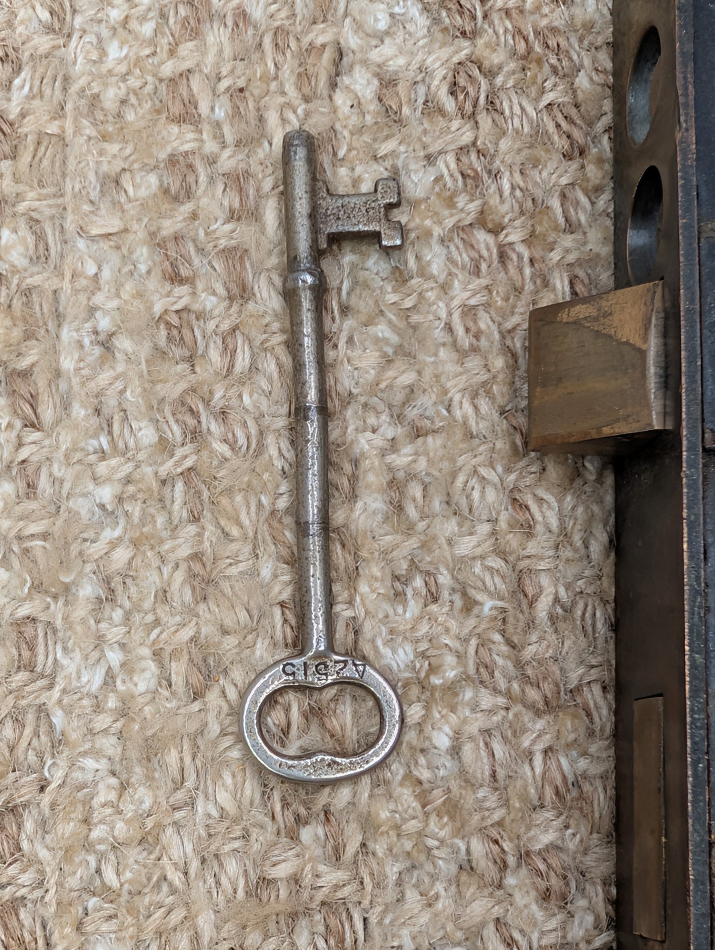 Antique Yale Exterior Mortise Lock Door Hardware #74011 With Key