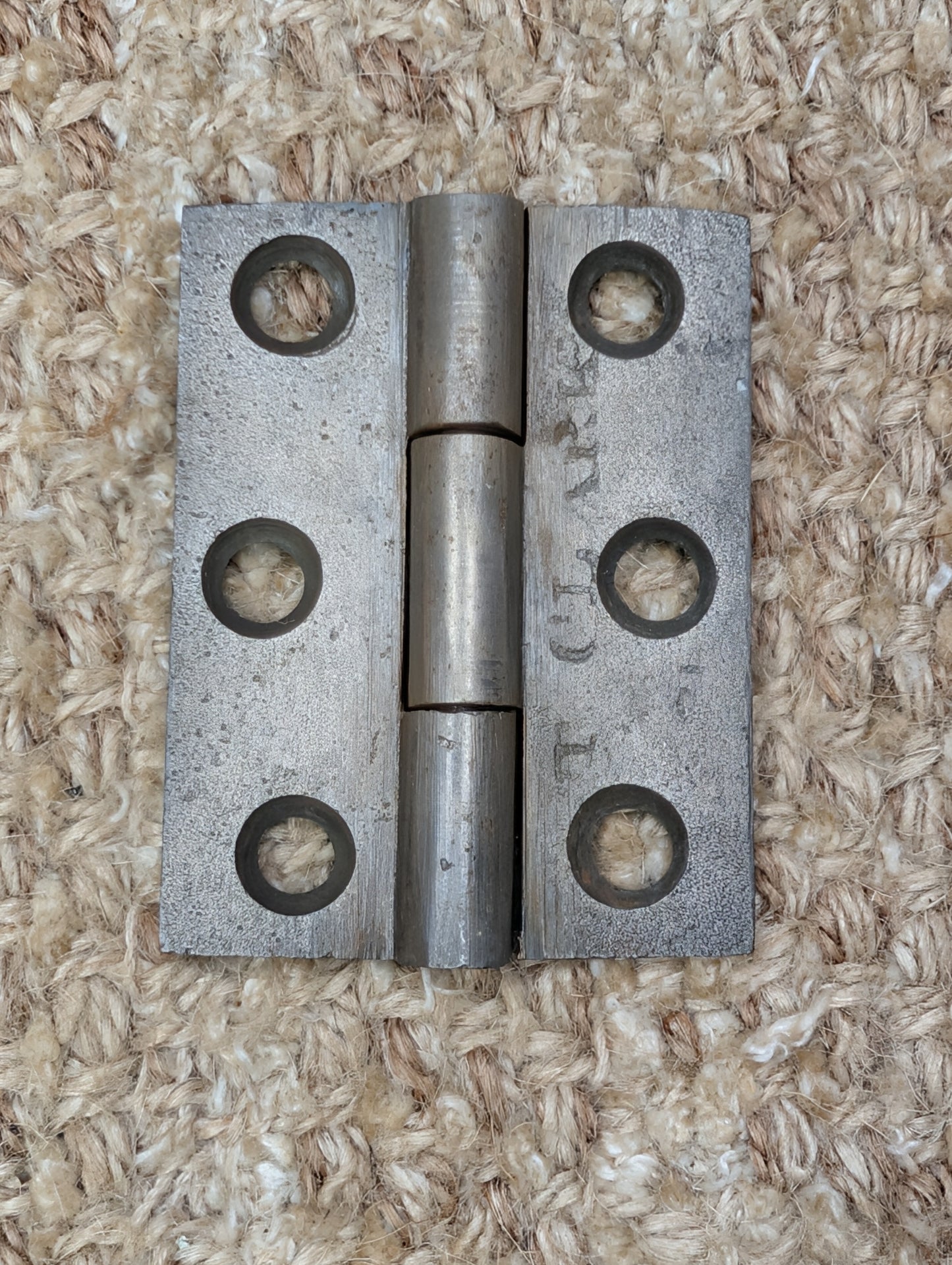 1  7/8" x 2  1/2" Antique T Clark Cast Iron Butt Hinge Door Hardware-Single Hinge