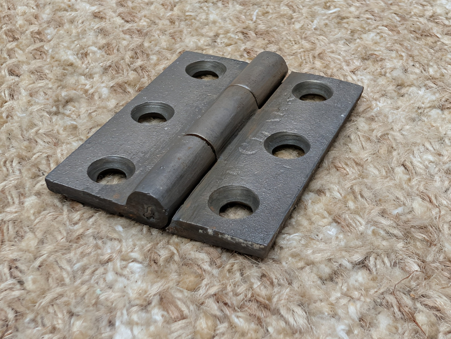 1  7/8" x 2  1/2" Antique T Clark Cast Iron Butt Hinge Door Hardware-Single Hinge