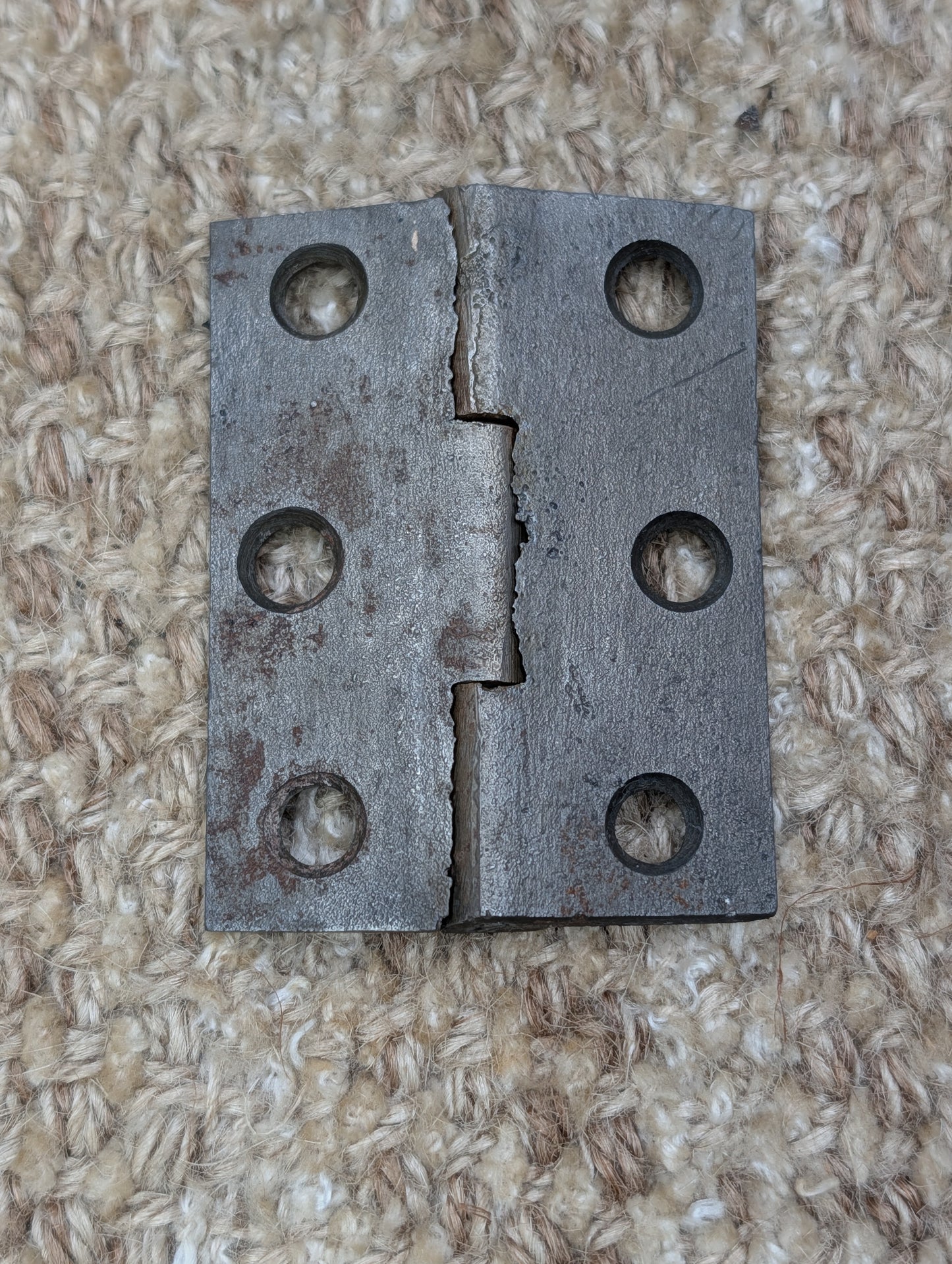 1  7/8" x 2  1/2" Antique T Clark Cast Iron Butt Hinge Door Hardware-Single Hinge