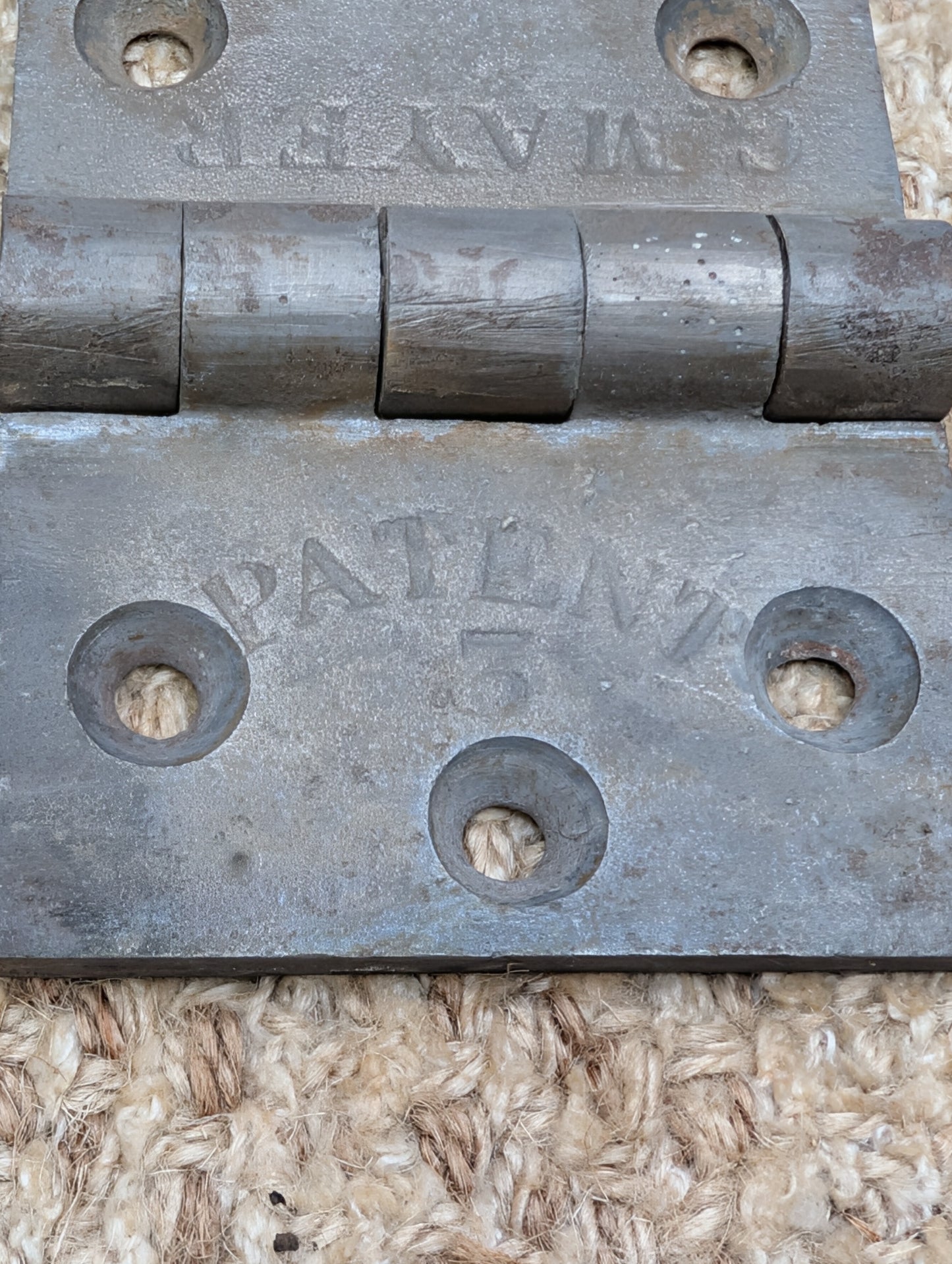 4" x 2  7/8" Antique G Mayer Cast Iron Butt Hinge Door Hardware-Single Hinge
