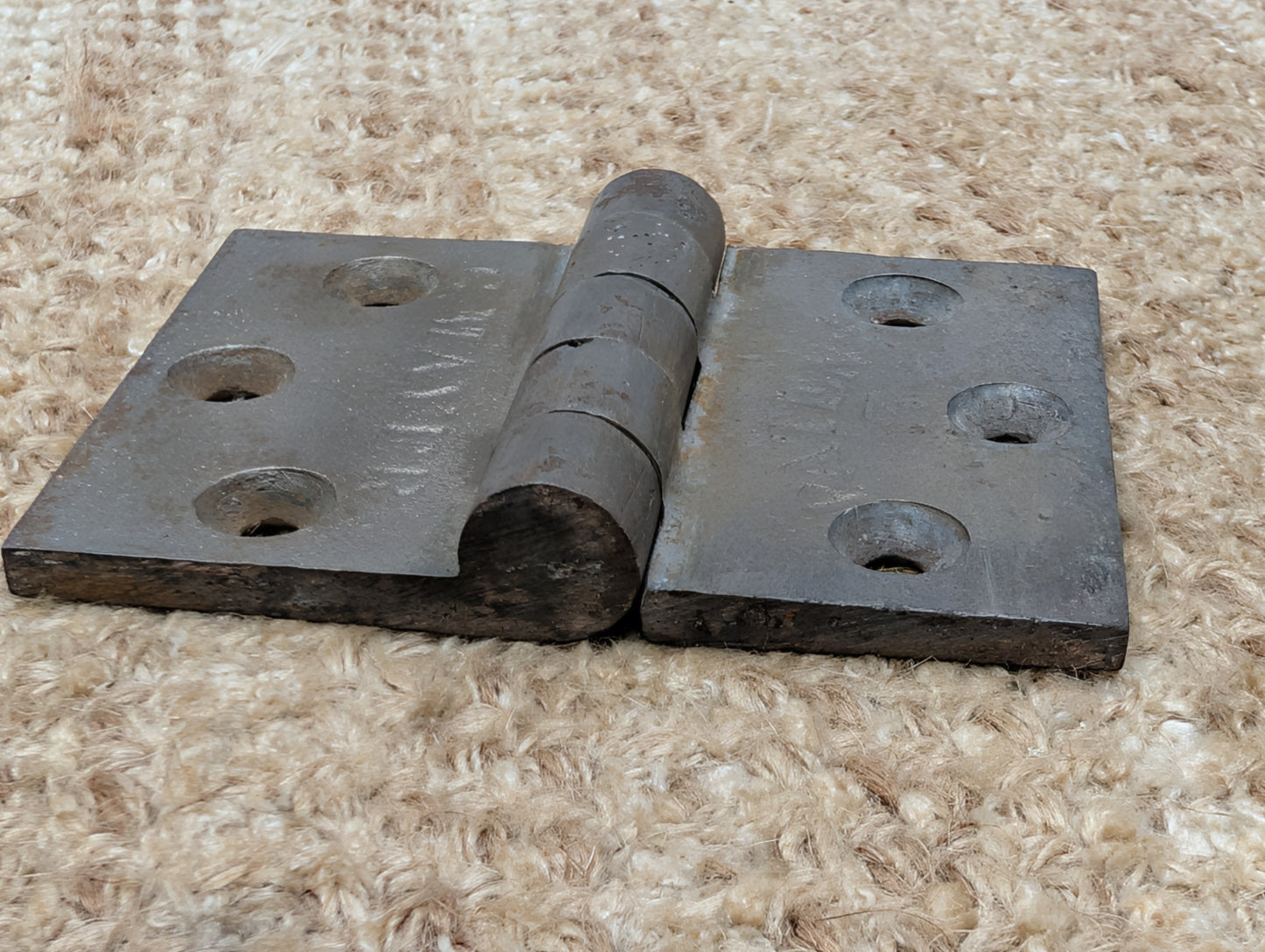 4" x 2  7/8" Antique G Mayer Cast Iron Butt Hinge Door Hardware-Single Hinge
