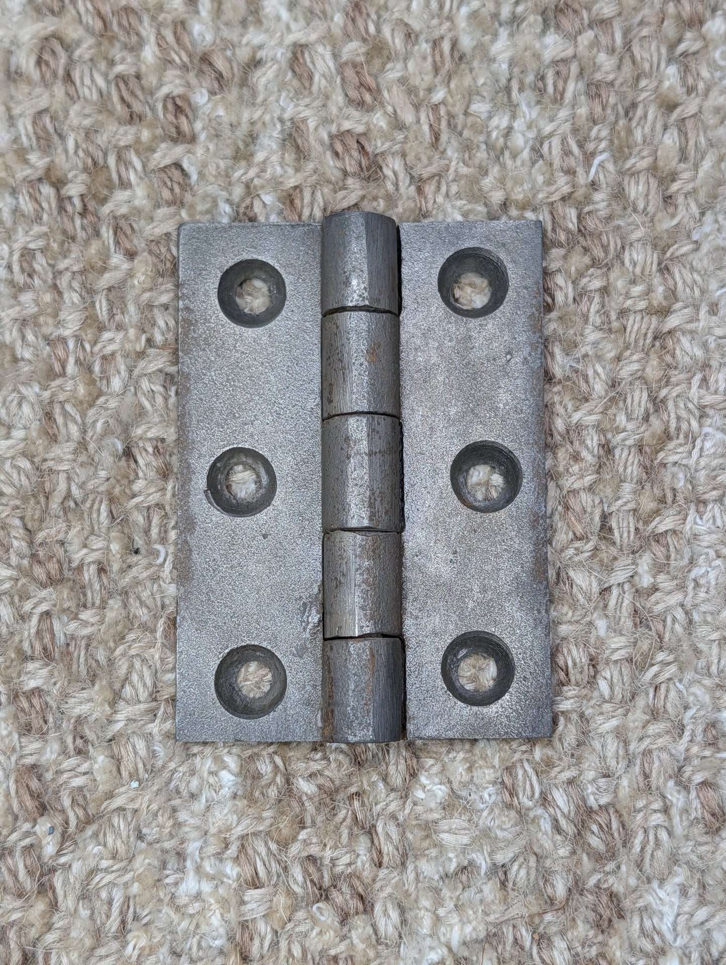 2  1/8" x 3" Antique Cast Iron Butt Hinge Door Hardware-Single Hinge