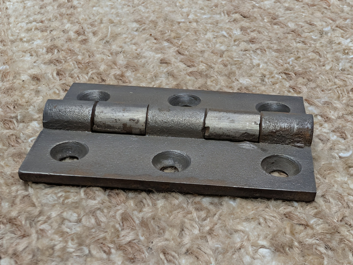 2  1/8" x 3" Antique Cast Iron Butt Hinge Door Hardware-Single Hinge