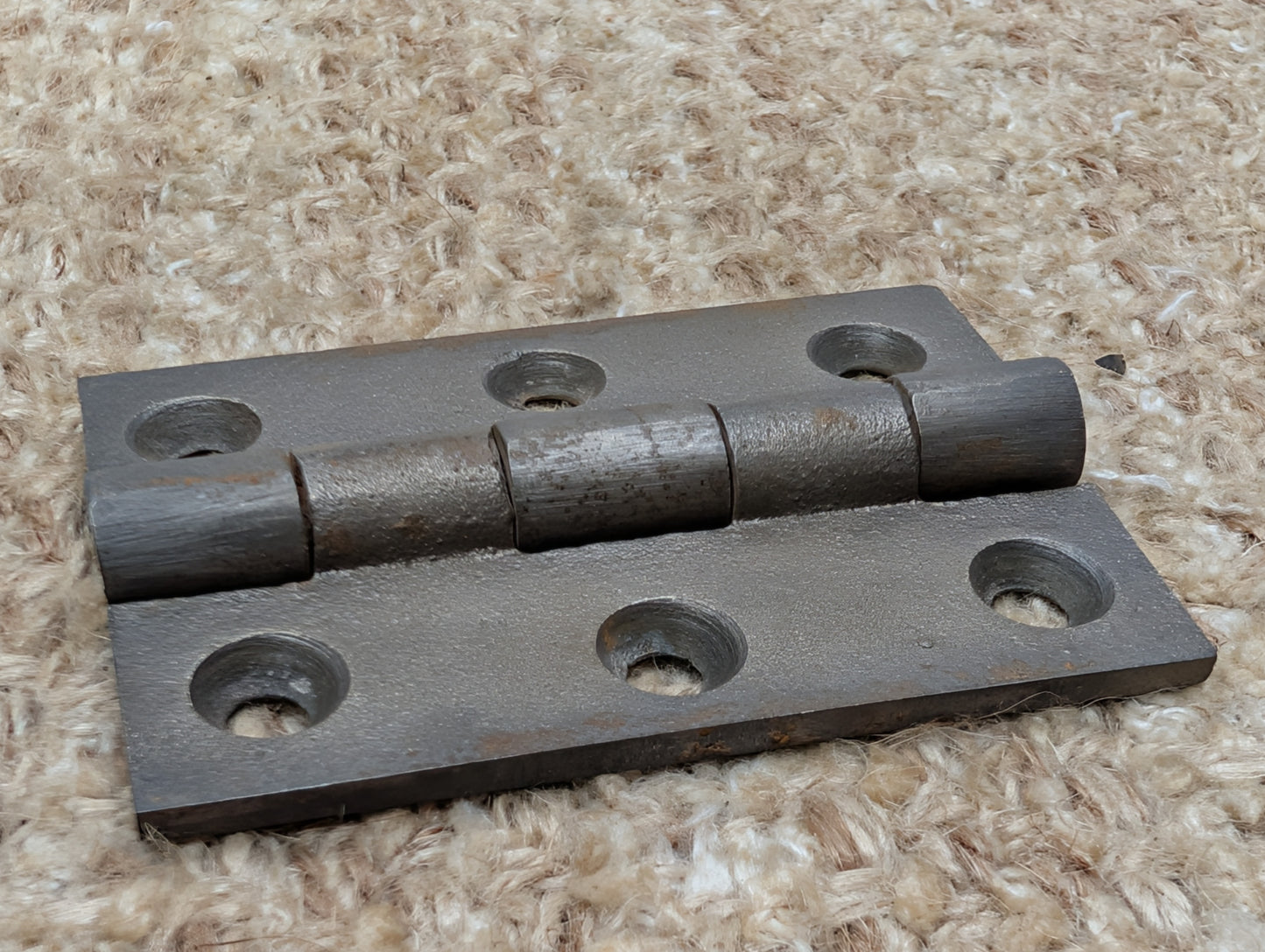 2  1/8" x 3" Antique Cast Iron Butt Hinge Door Hardware-Single Hinge