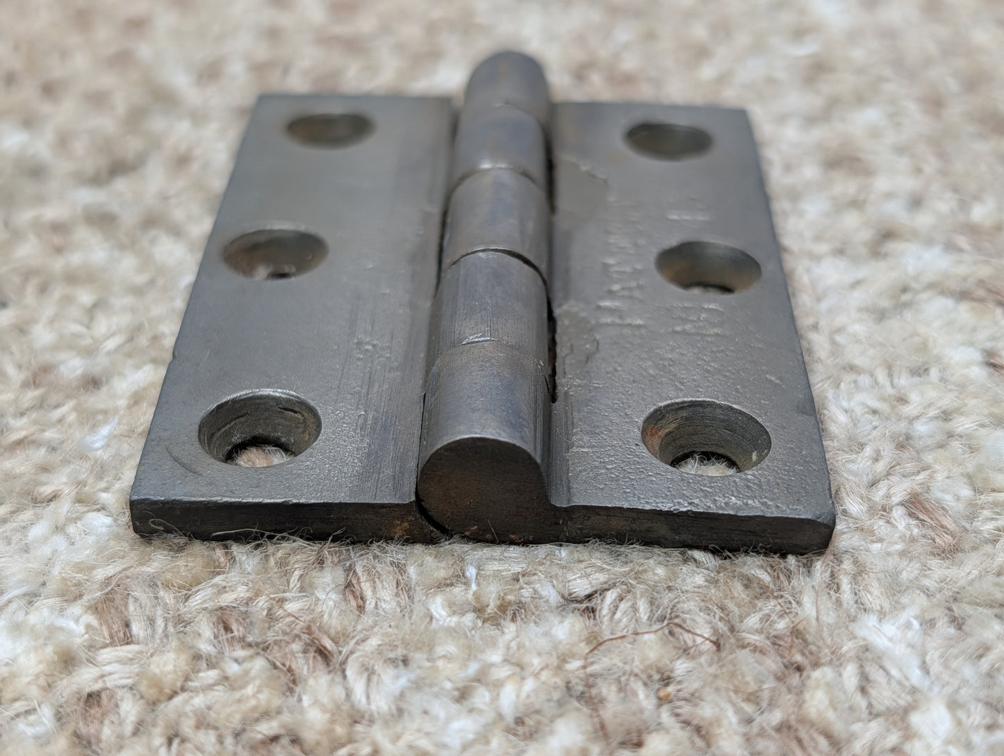 2  1/4" x 3" Antique Cast Iron Butt Hinge Door Hardware-Single Hinge-PAT 1843