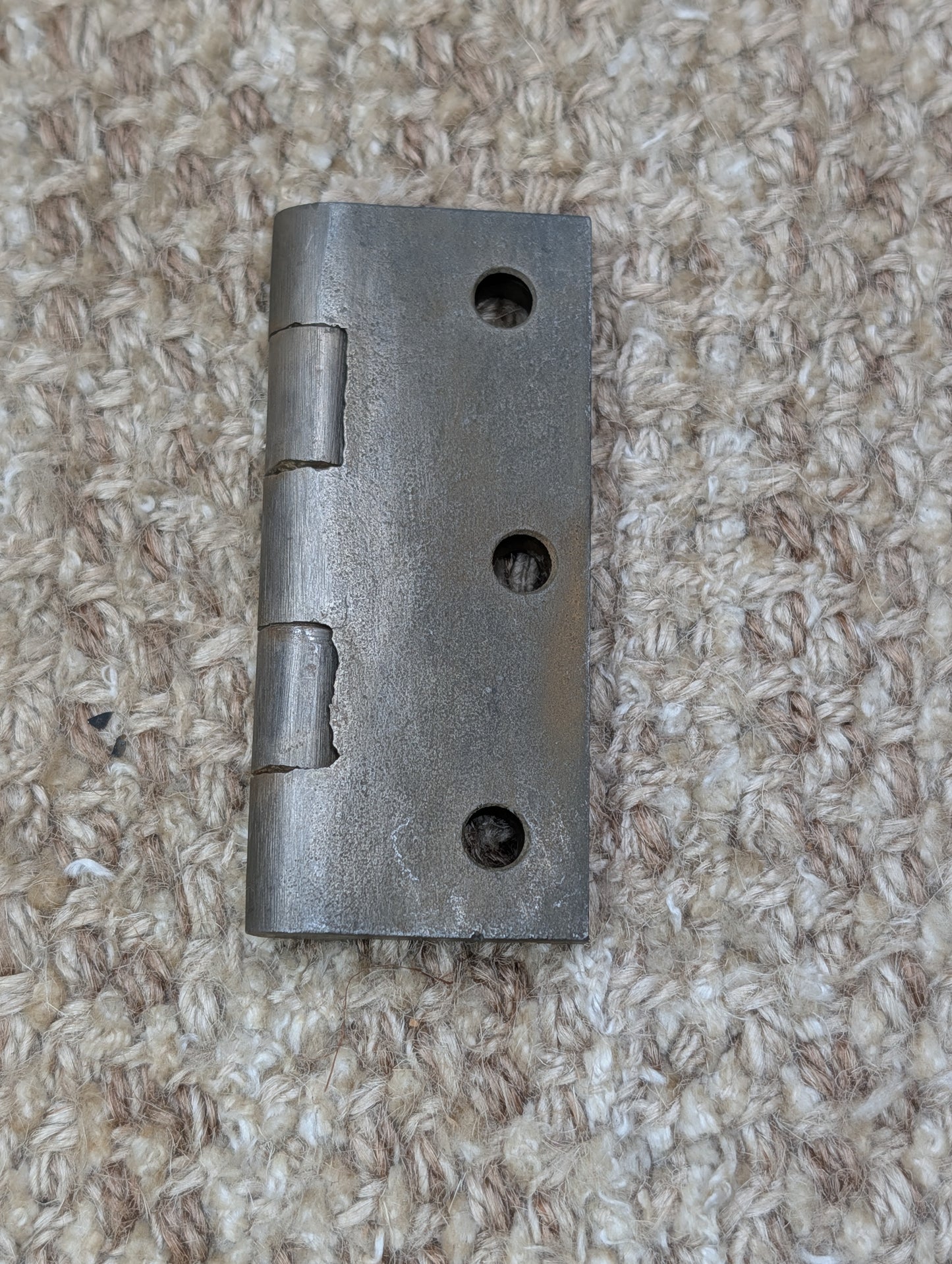 2  1/4" x 3" Antique Cast Iron Butt Hinge Door Hardware-Single Hinge-PAT 1843