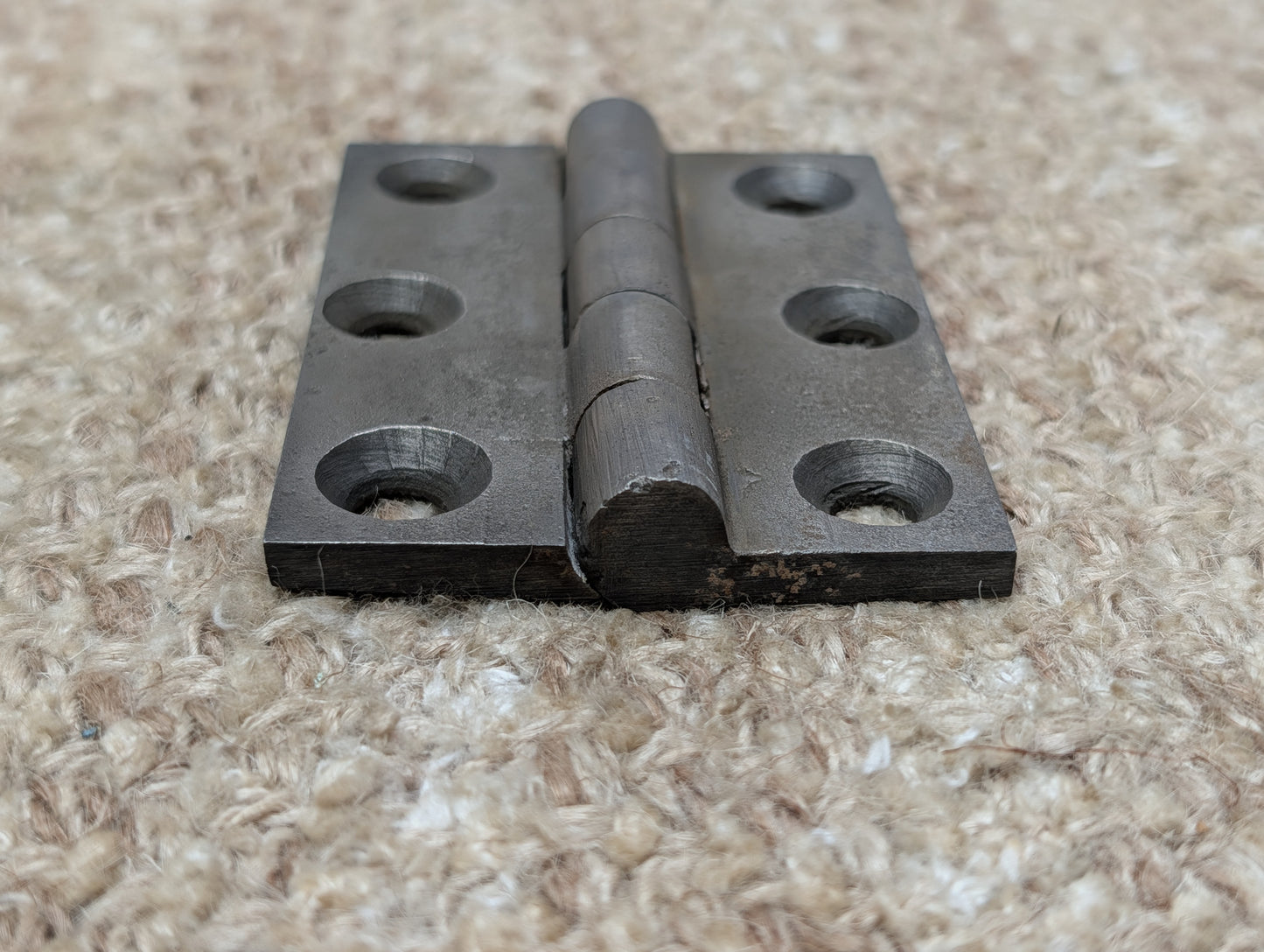 2  1/4" x 3" Antique Cast Iron Butt Hinge Door Hardware-Single Hinge