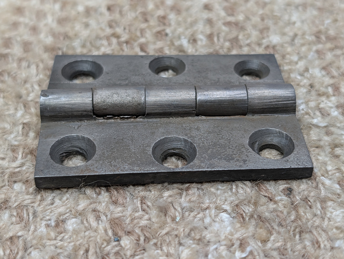 2  1/4" x 3" Antique Cast Iron Butt Hinge Door Hardware-Single Hinge