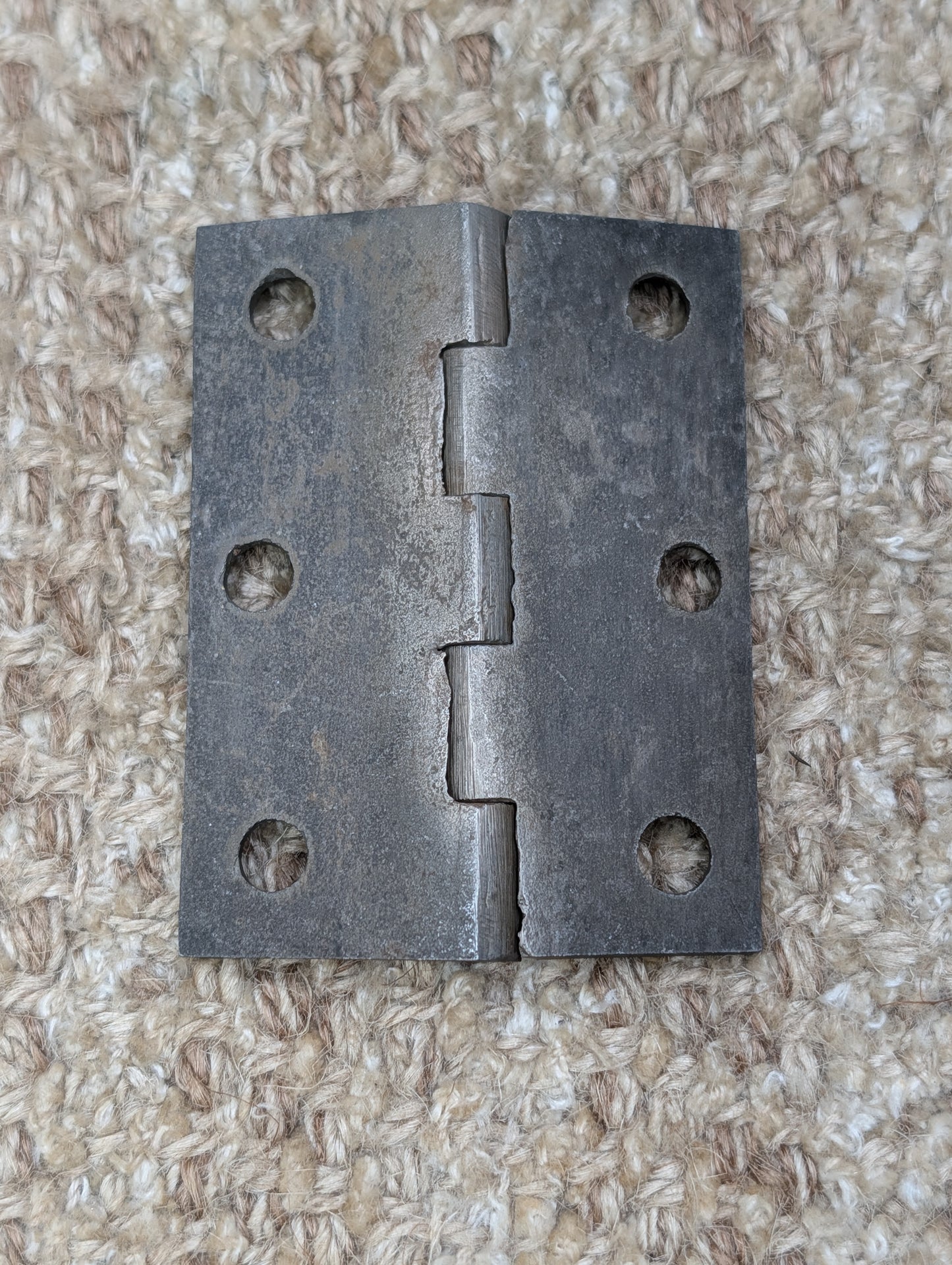 2  1/4" x 3" Antique Cast Iron Butt Hinge Door Hardware-Single Hinge
