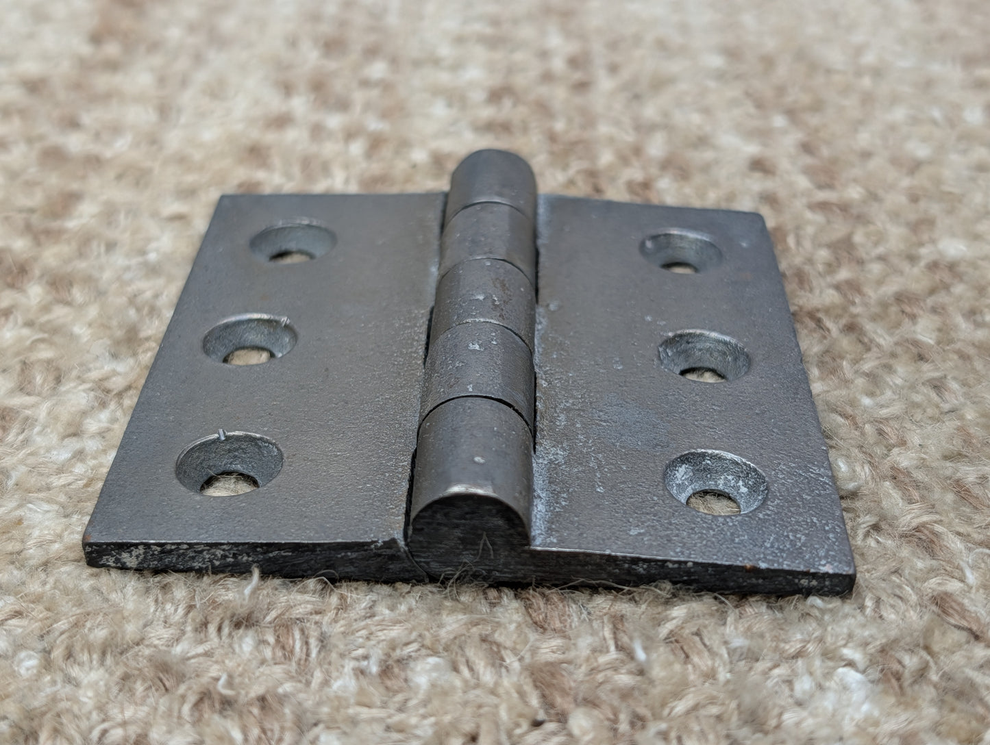 3" x 3" Antique Cast Iron Butt Hinge Door Hardware-Single Hinge
