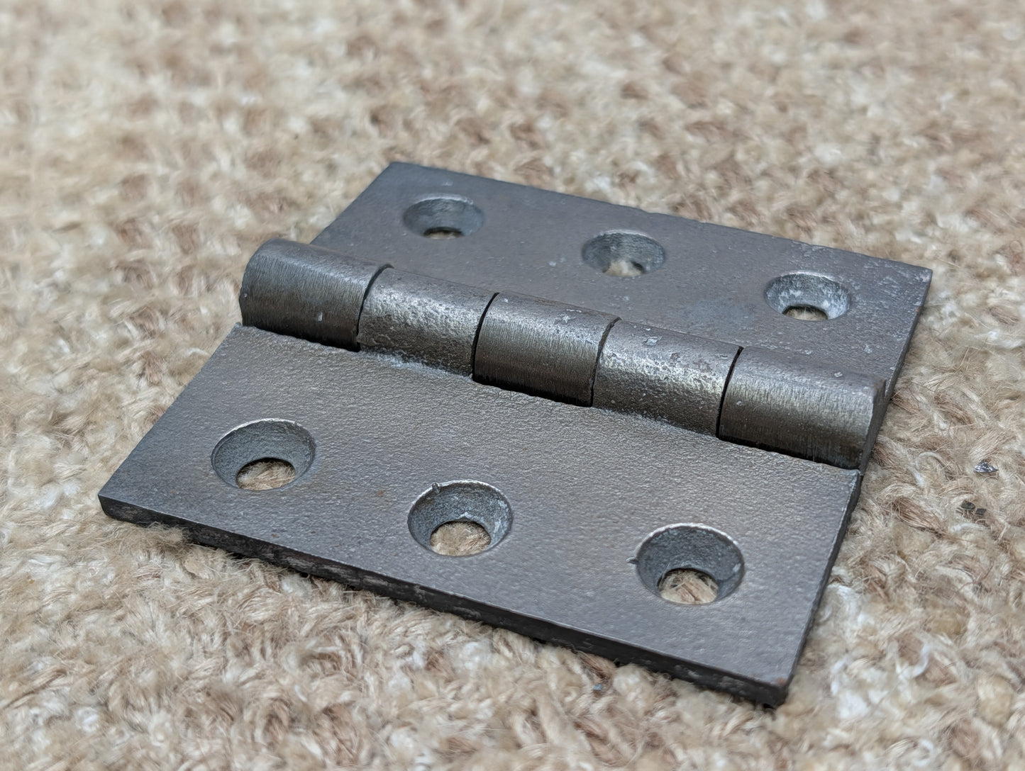 3" x 3" Antique Cast Iron Butt Hinge Door Hardware-Single Hinge