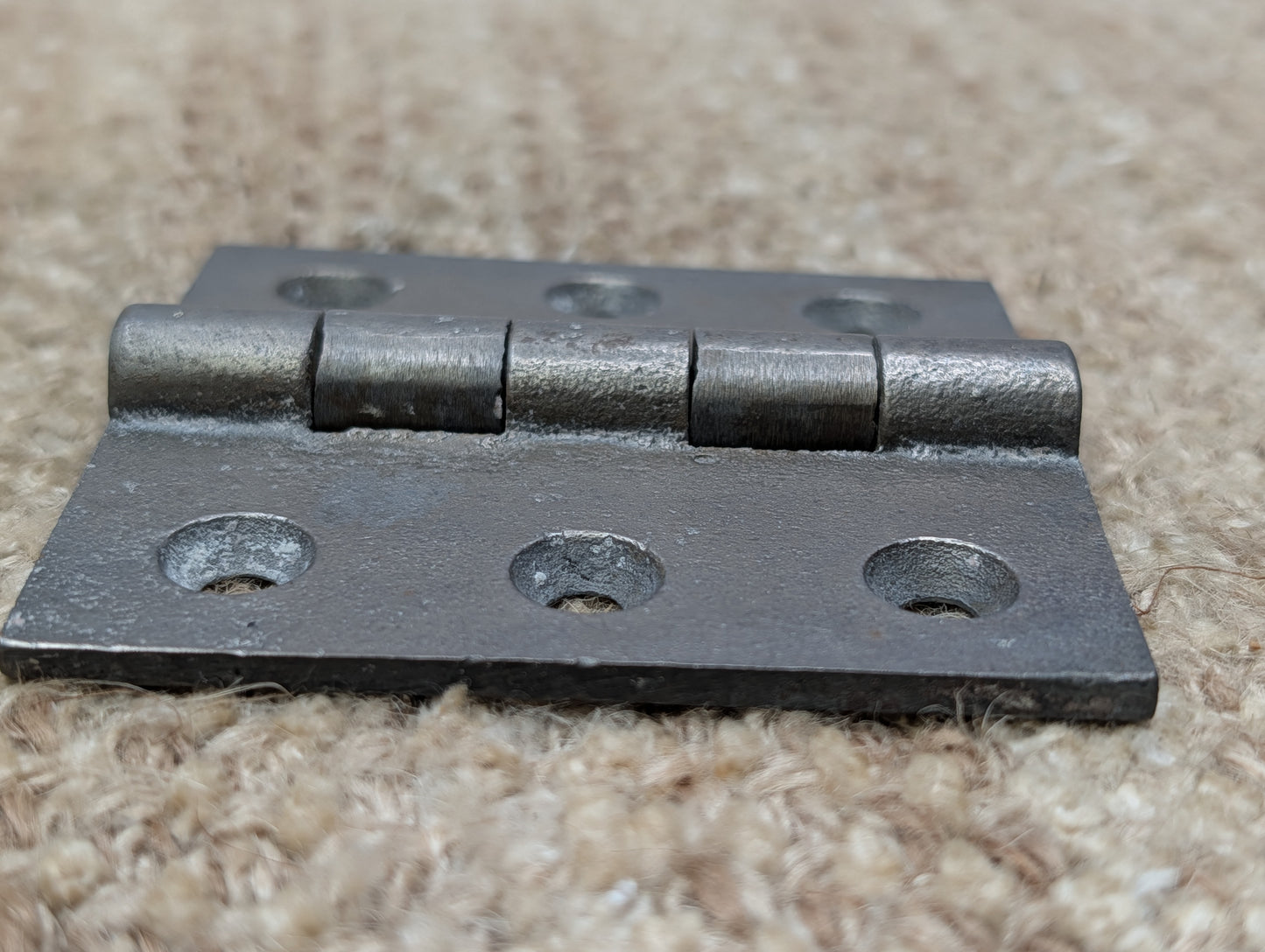 3" x 3" Antique Cast Iron Butt Hinge Door Hardware-Single Hinge