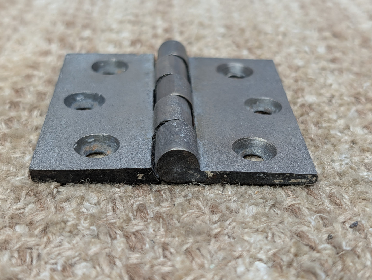 3" x 3" Antique Cast Iron Butt Hinge Door Hardware-Single Hinge