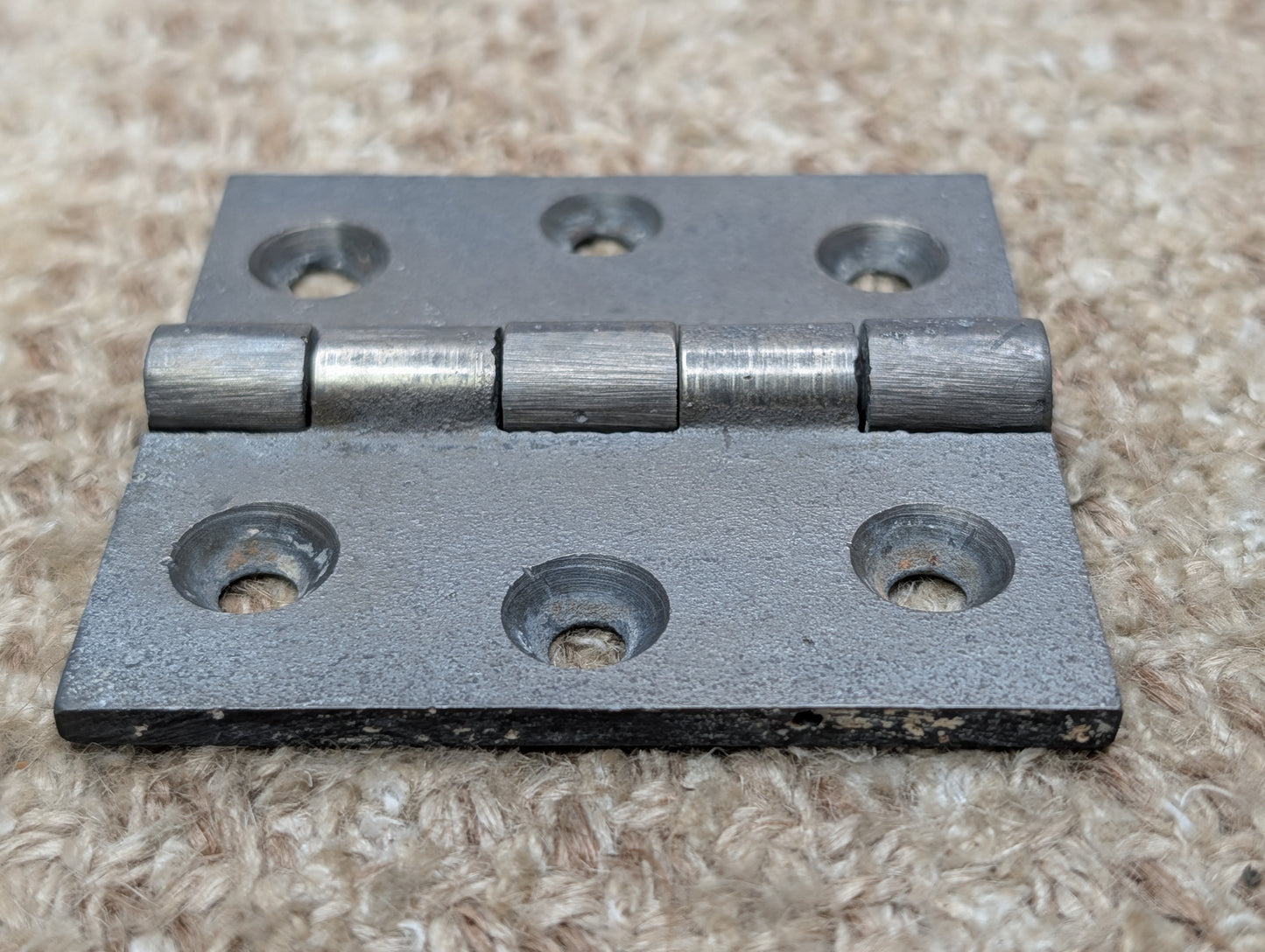 3" x 3" Antique Cast Iron Butt Hinge Door Hardware-Single Hinge