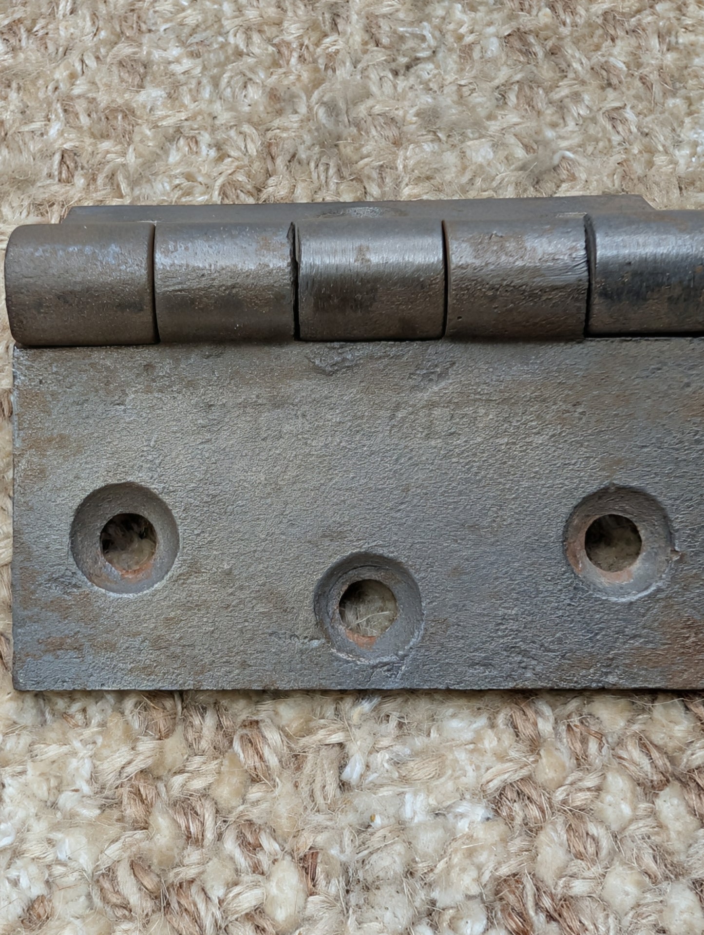3 1/2" x 3" Antique ENG BUTT CO Cast Iron Butt Hinge Door Hardware-Single Hinge