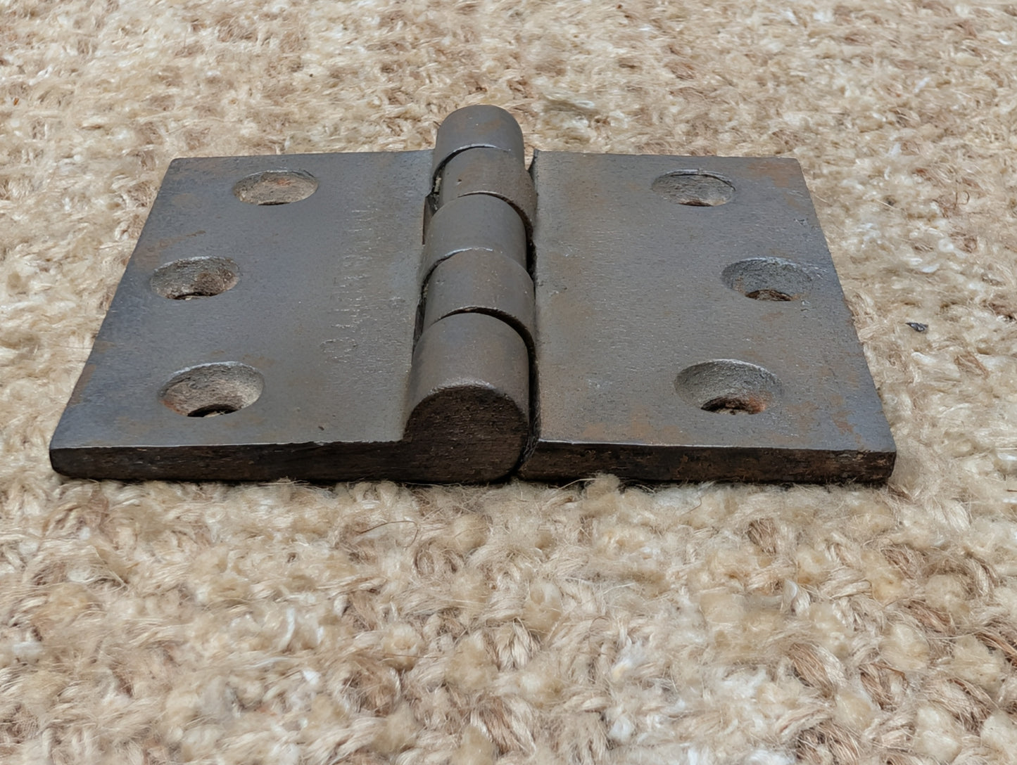 3 1/2" x 3" Antique ENG BUTT CO Cast Iron Butt Hinge Door Hardware-Single Hinge
