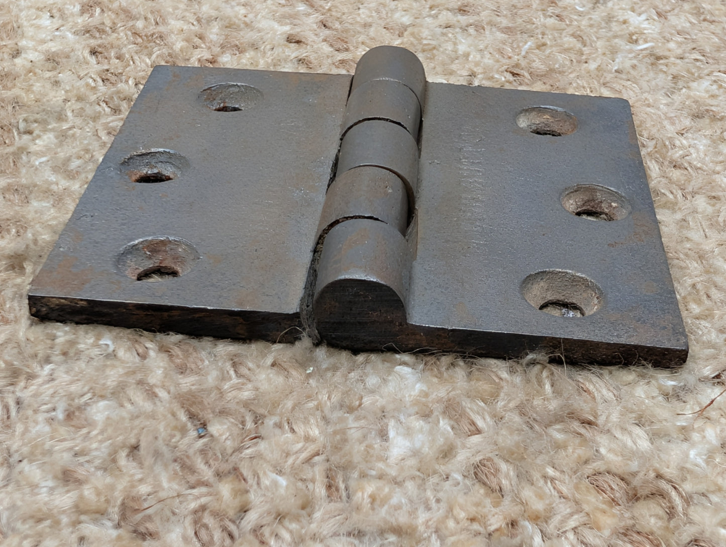 3 1/2" x 3" Antique ENG BUTT CO Cast Iron Butt Hinge Door Hardware-Single Hinge