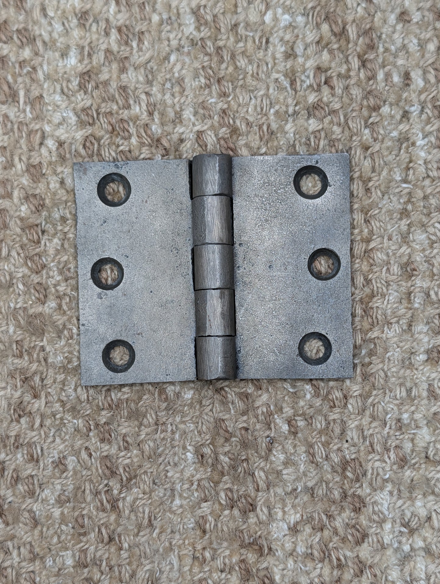 3 5/8" x 3" Antique Cast Iron Butt Hinge Door Hardware-Single Hinge