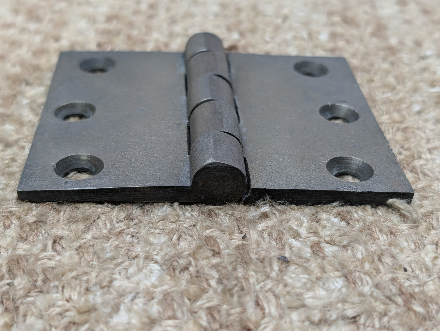 3 5/8" x 3" Antique Cast Iron Butt Hinge Door Hardware-Single Hinge