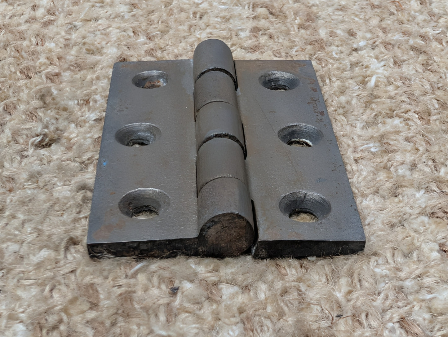 2 3/16" x 3 3/16" Antique Cast Iron Butt Hinge Door Hardware-Single Hinge