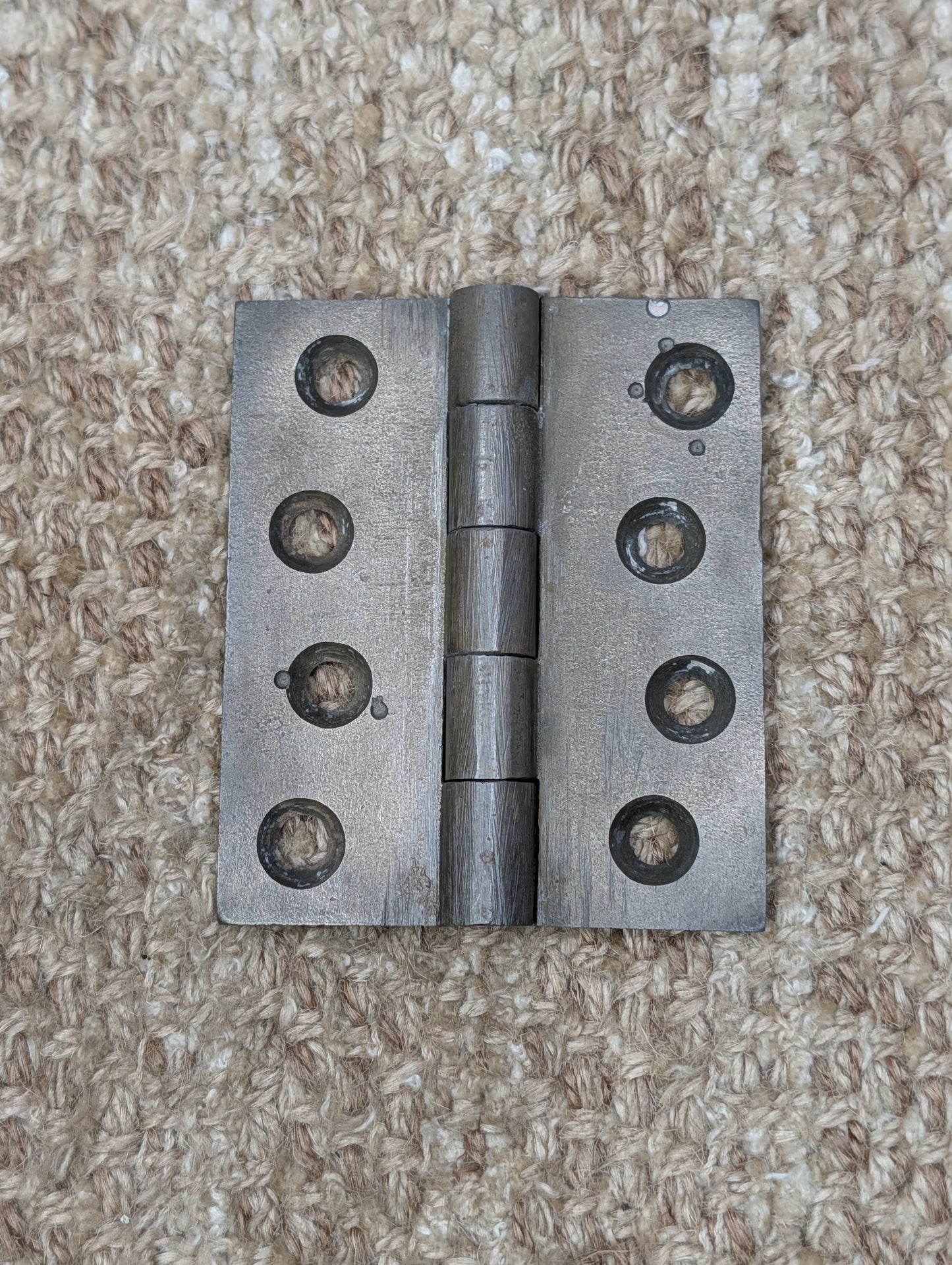 2 7/8" x 3 7/16" Antique Cast Iron Butt Hinge Door Hardware-Single Hinge