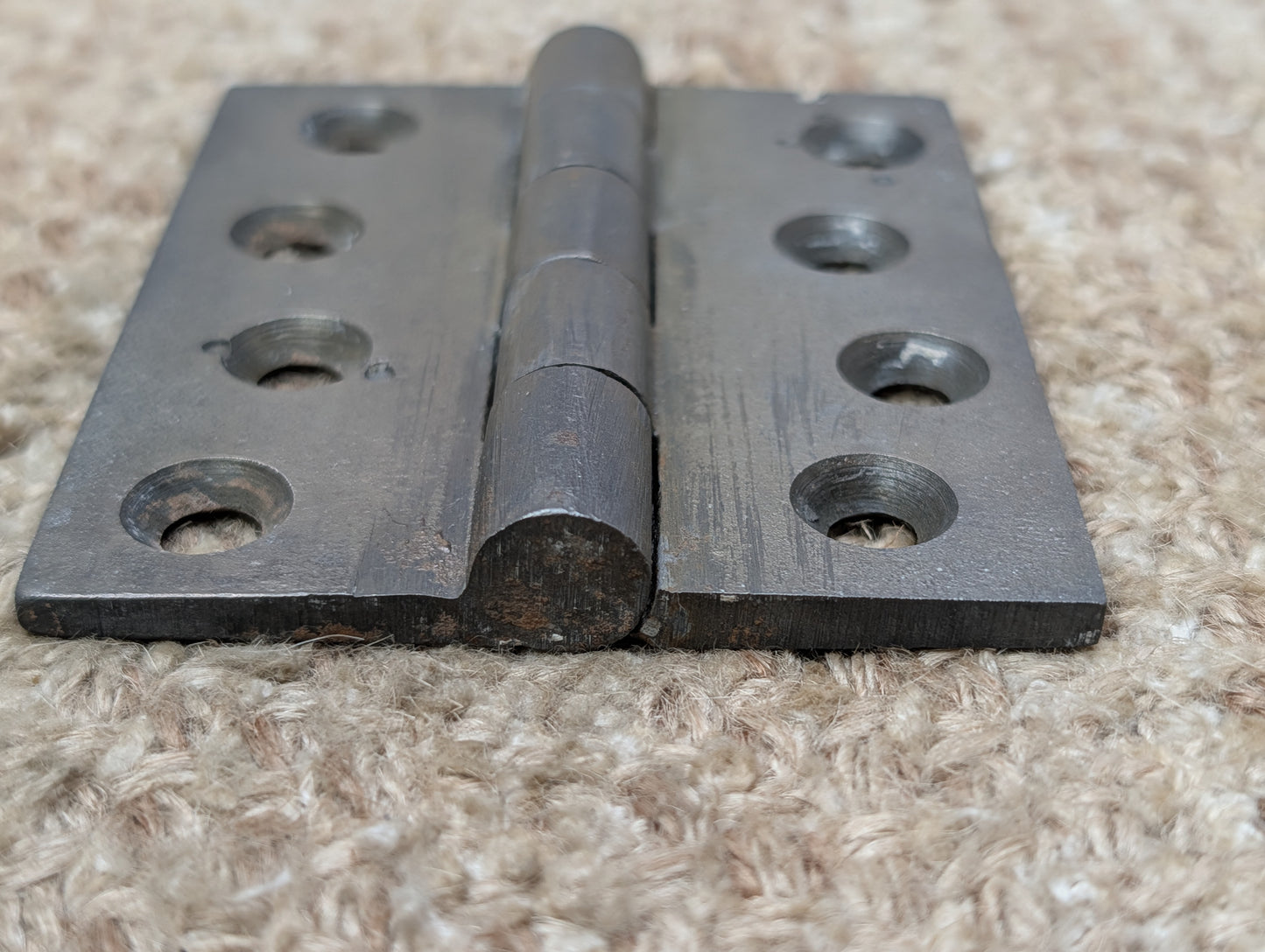 2 7/8" x 3 7/16" Antique Cast Iron Butt Hinge Door Hardware-Single Hinge